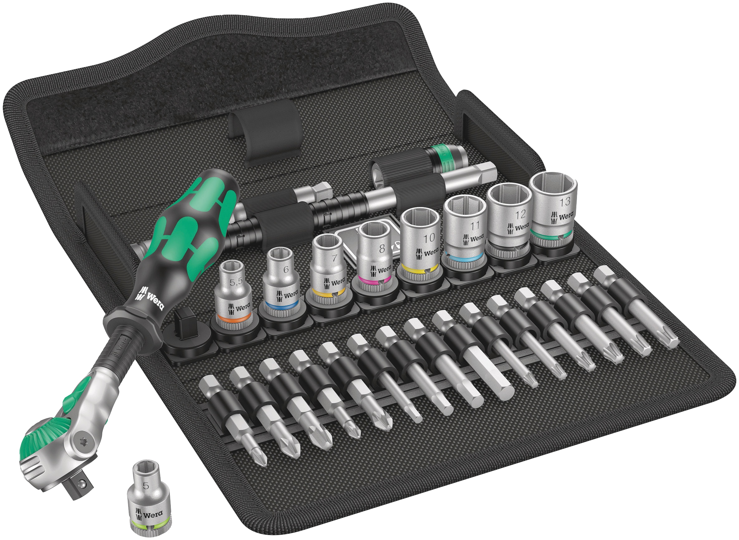 WERA Zyklop Speed-Knarrensatz, 8100 SA 6, 05004016001, 1/4", metrisch, 28-teilig WERA Zyklop Speed-Knarrensatz, 8100 SA 6, 05004016001, 1/4", metrisch, 28-teilig