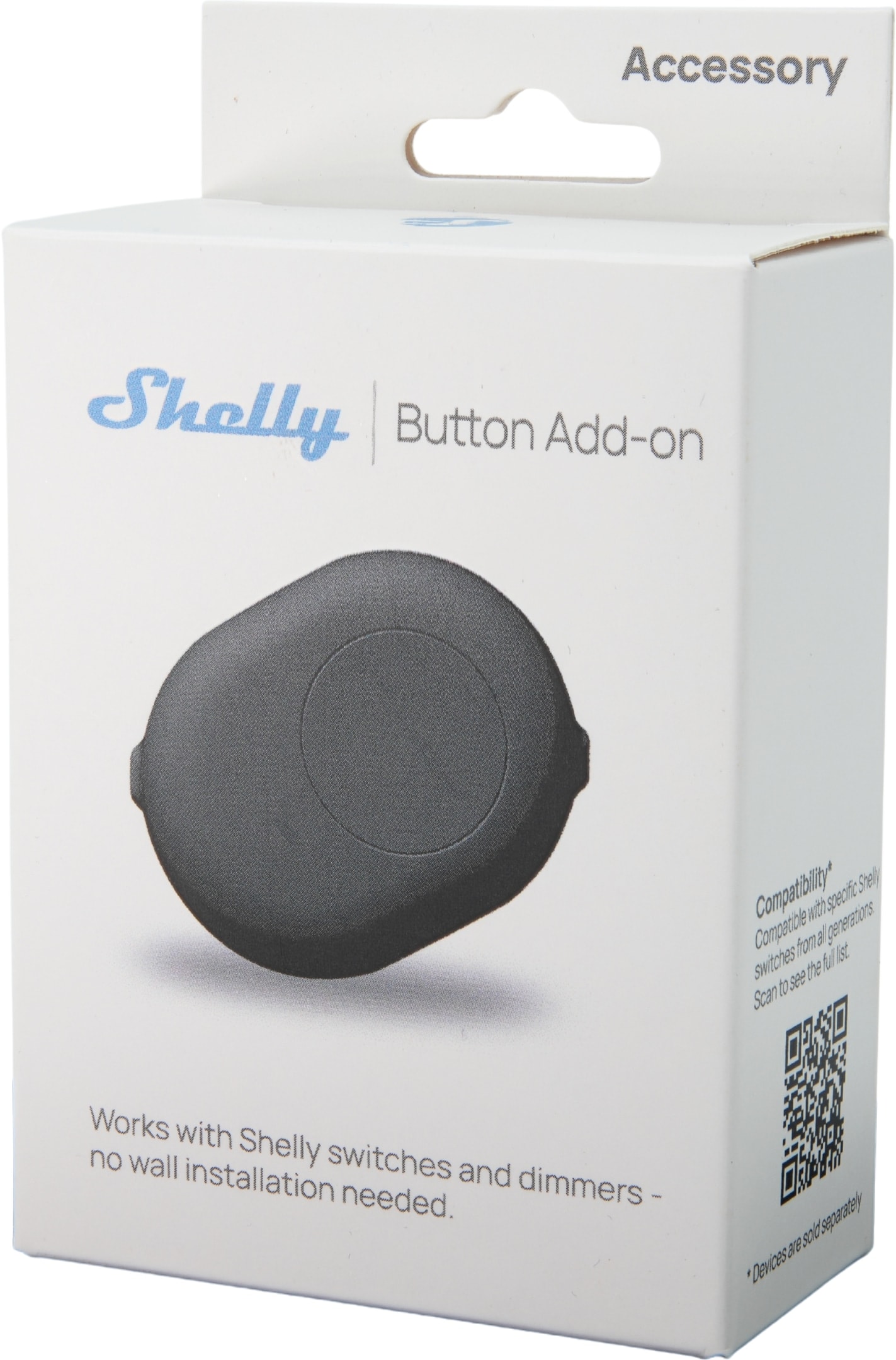 SHELLY Button Add-On, schwarz