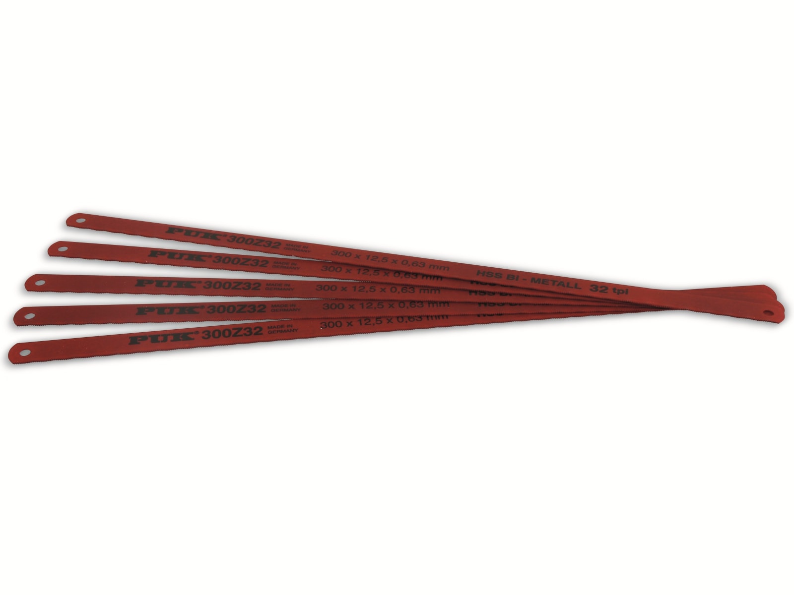 PUK HSS Metall-Sägeblätter, TPI Z32100, 300 mm, 5 Stück PUK HSS Metall-Sägeblätter, TPI Z32100, 300 mm, 5 Stück