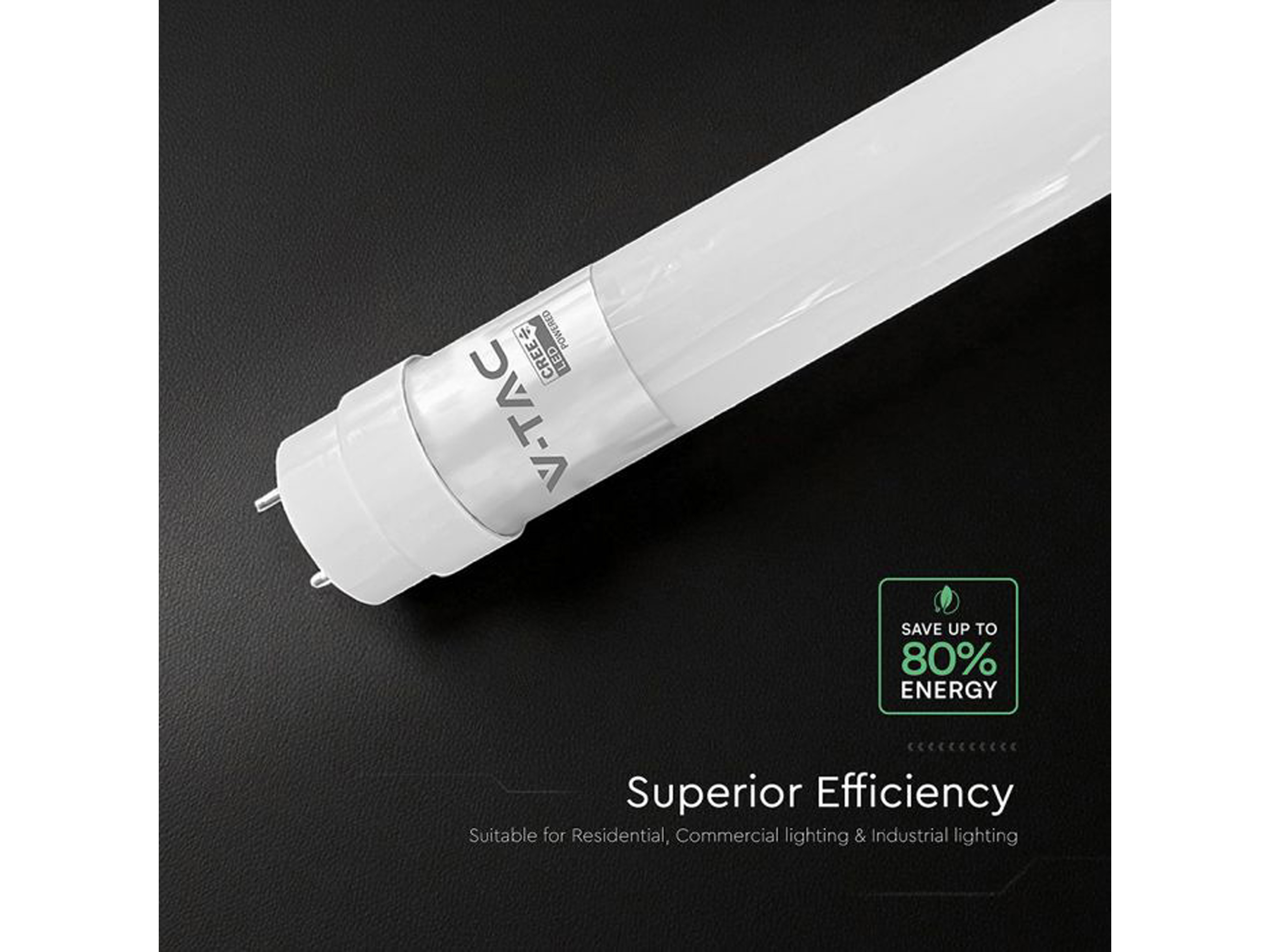 V-TAC LED-Röhre VT-015, 15W, 6500K, EEK: D, 2250lm, kaltweiß, IP20, 150 cm