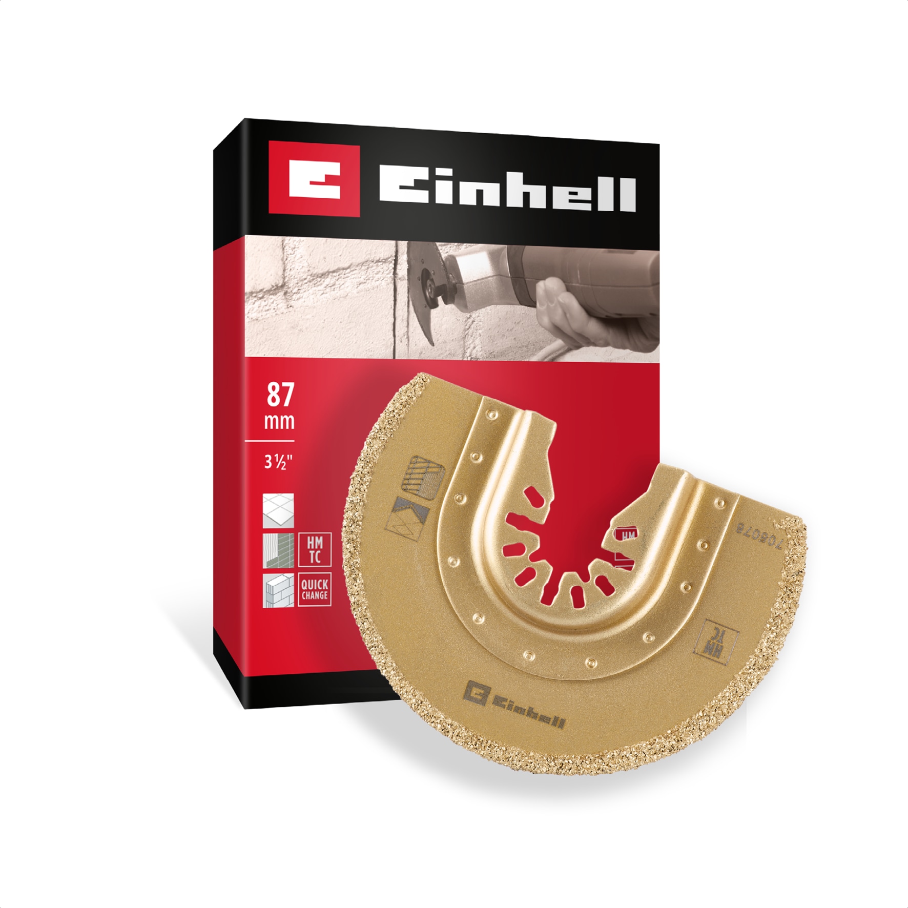EINHELL Hartmetall-Sägeblatt, 708078, halbrund, 87 mm