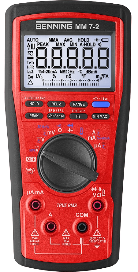 BENNING Multimeter MM 7-2, 044690, True RMS BENNING Multimeter MM 7-2, 044690, True RMS