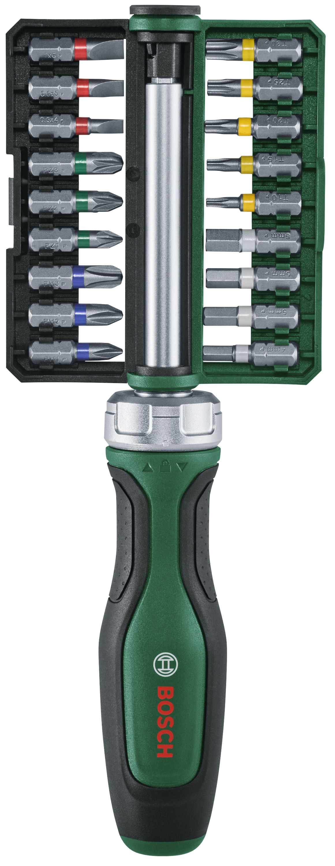 BOSCH Bit-Ratschenschraubendreher-Set, 1600A02Z9A, 19-teilig BOSCH Bit-Ratschenschraubendreher-Set, 1600A02Z9A, 19-teilig