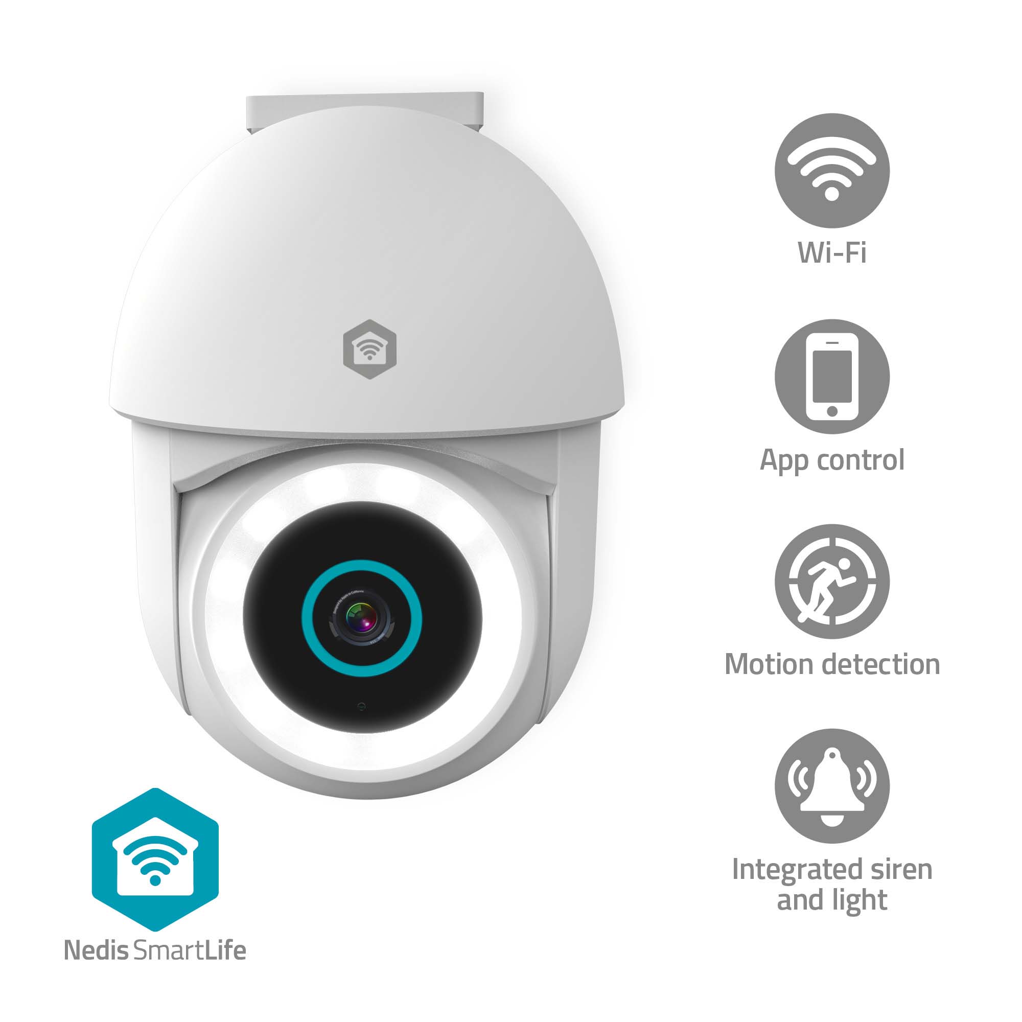 NEDIS Überwachungskamera SmartLife, WIFICO22CWT, Außen, Spotlight, weiß NEDIS Überwachungskamera SmartLife, WIFICO22CWT, Außen, Spotlight, weiß