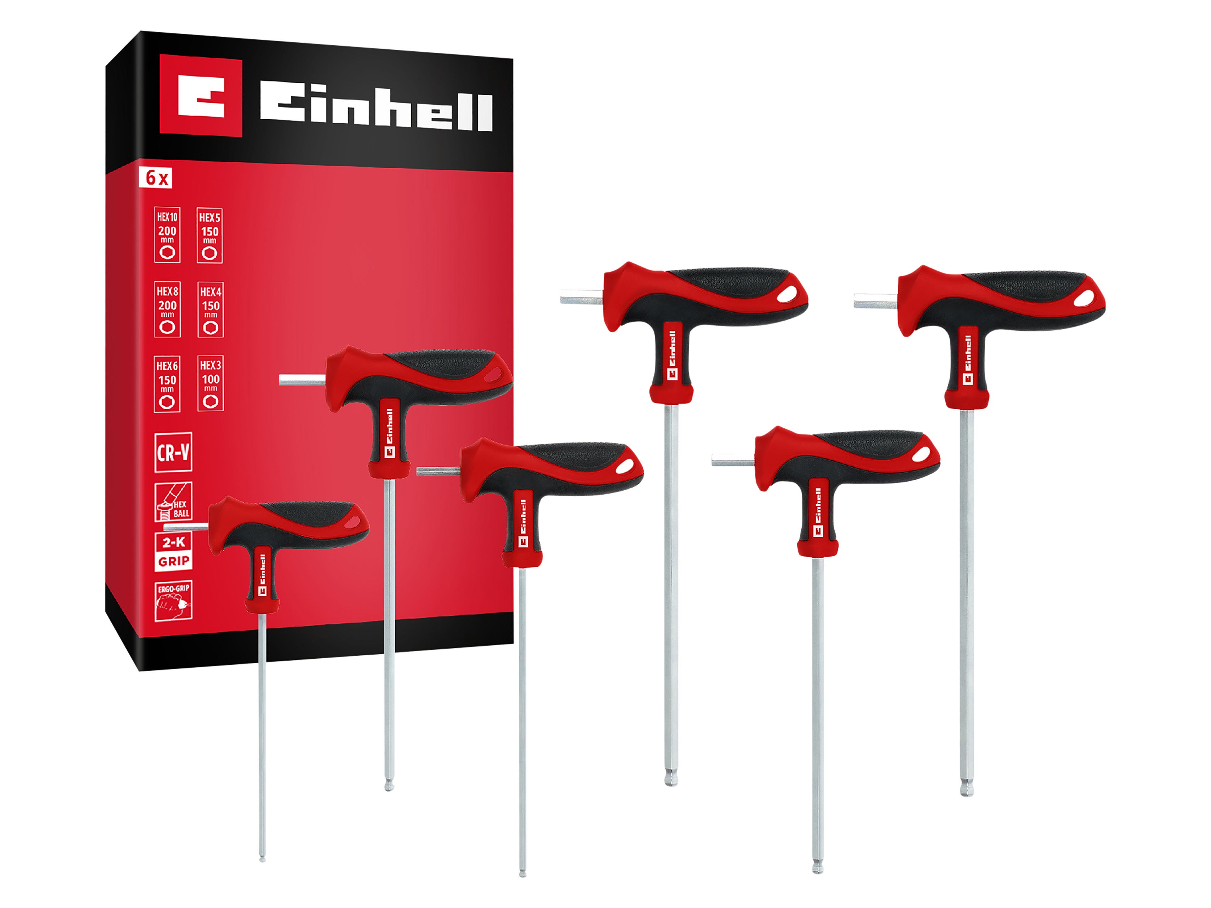 EINHELL T-Griff Schraubendreher-Set, 370539, 6-teilig EINHELL T-Griff Schraubendreher-Set, 370539, 6-teilig