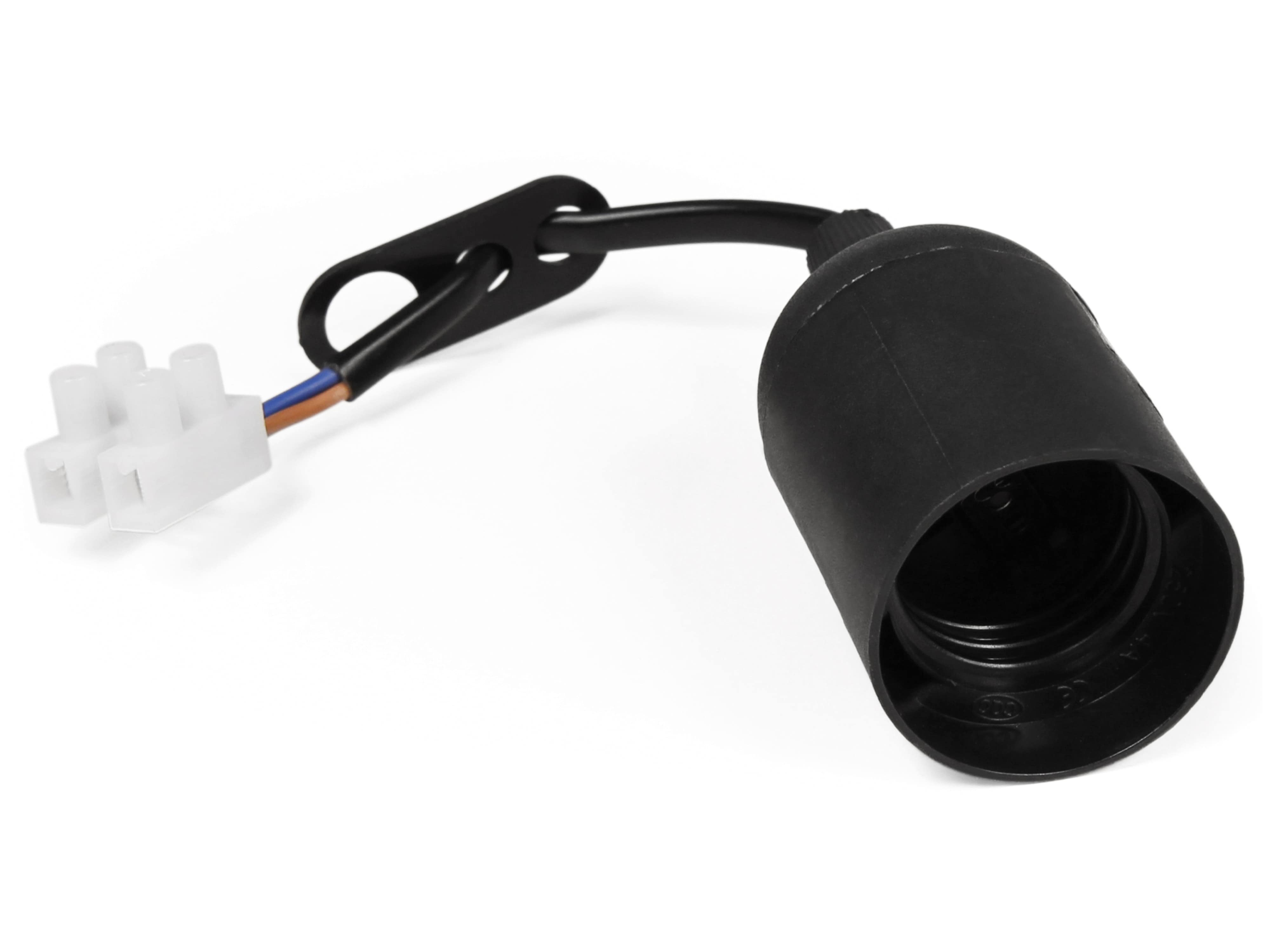 MCSHINE Renovierungsfassung, E27, mit 11 cm Kabel und Aufhänger, schwarz