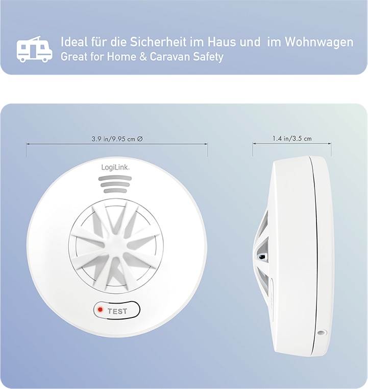 LOGILINK Hitzemelder SC0232, Klasse A1, 85 dB-Alarm, akustisch/optisch, weiß LOGILINK Hitzemelder SC0232, Klasse A1, 85 dB-Alarm, akustisch/optisch, weiß