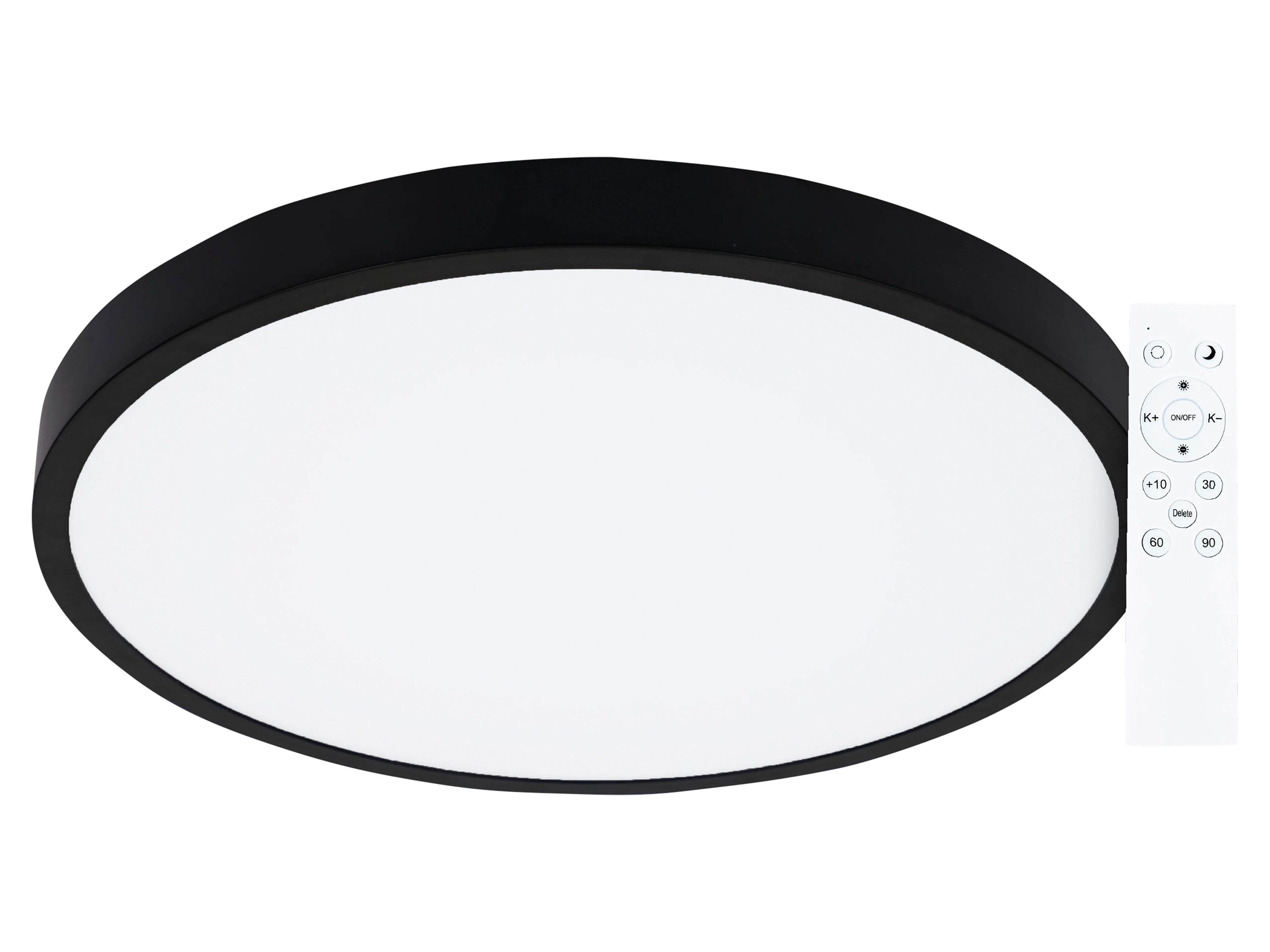 MÜLLER-LICHT LED-Deckenleuchte Rami 36 black, 24W, 2500lm, 2700-6500K, IP20, CCT MÜLLER-LICHT LED-Deckenleuchte Rami 36 black, 24W, 2500lm, 2700-6500K, IP20, CCT