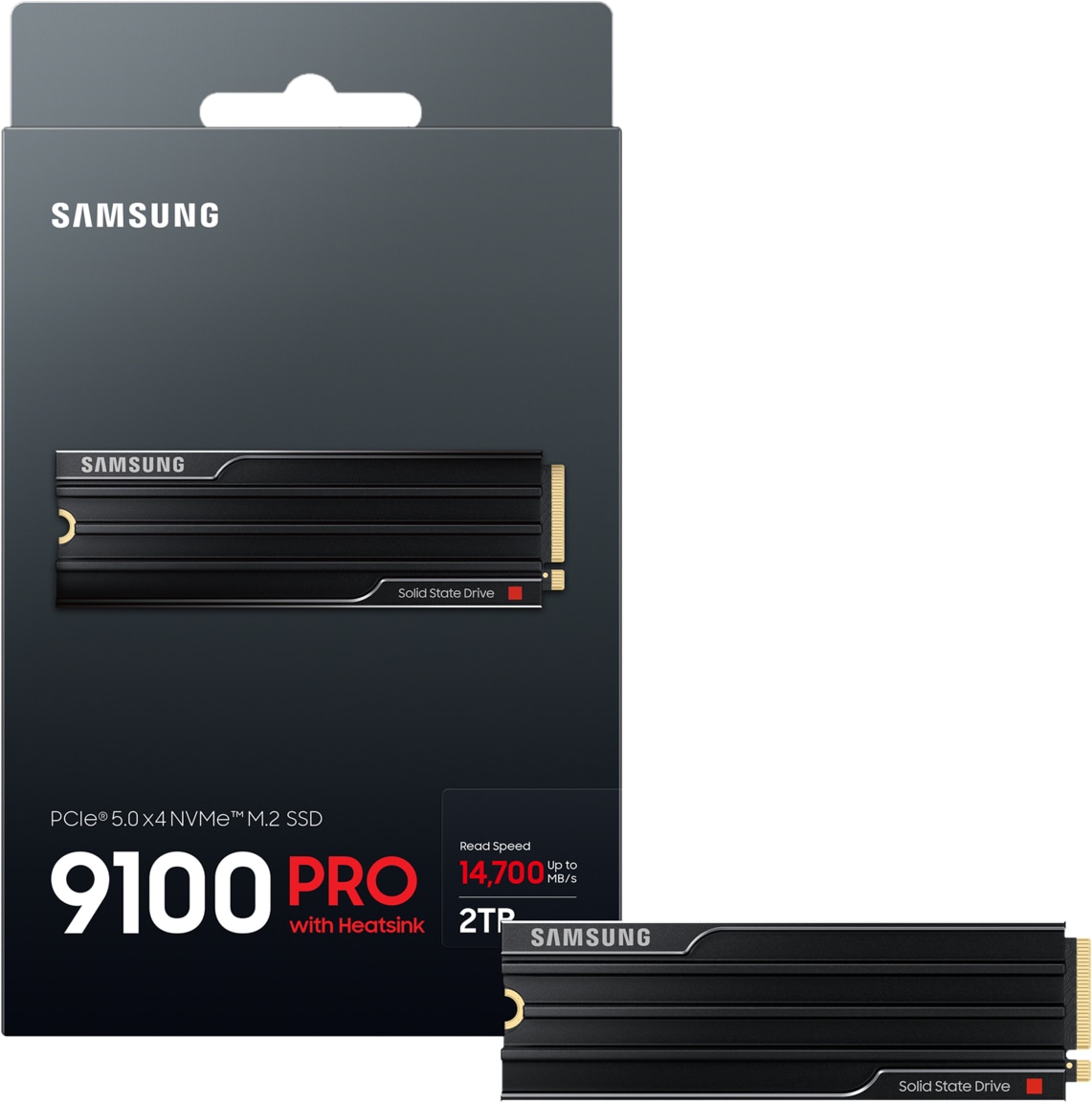 SAMSUNG M.2 SSD 9100 Pro 2TB Heatsink SAMSUNG M.2 SSD 9100 Pro 2TB Heatsink