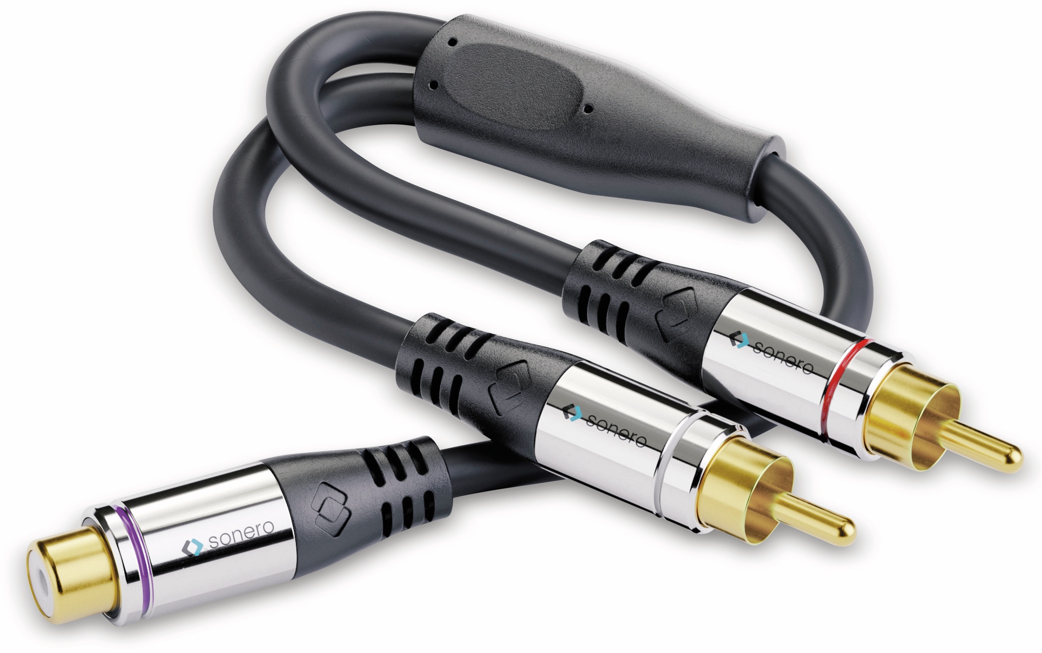 SONERO Audioadapter 0,20 m, 2x Cinchstecker auf Cinchbuchse SONERO Audioadapter 0,20 m, 2x Cinchstecker auf Cinchbuchse
