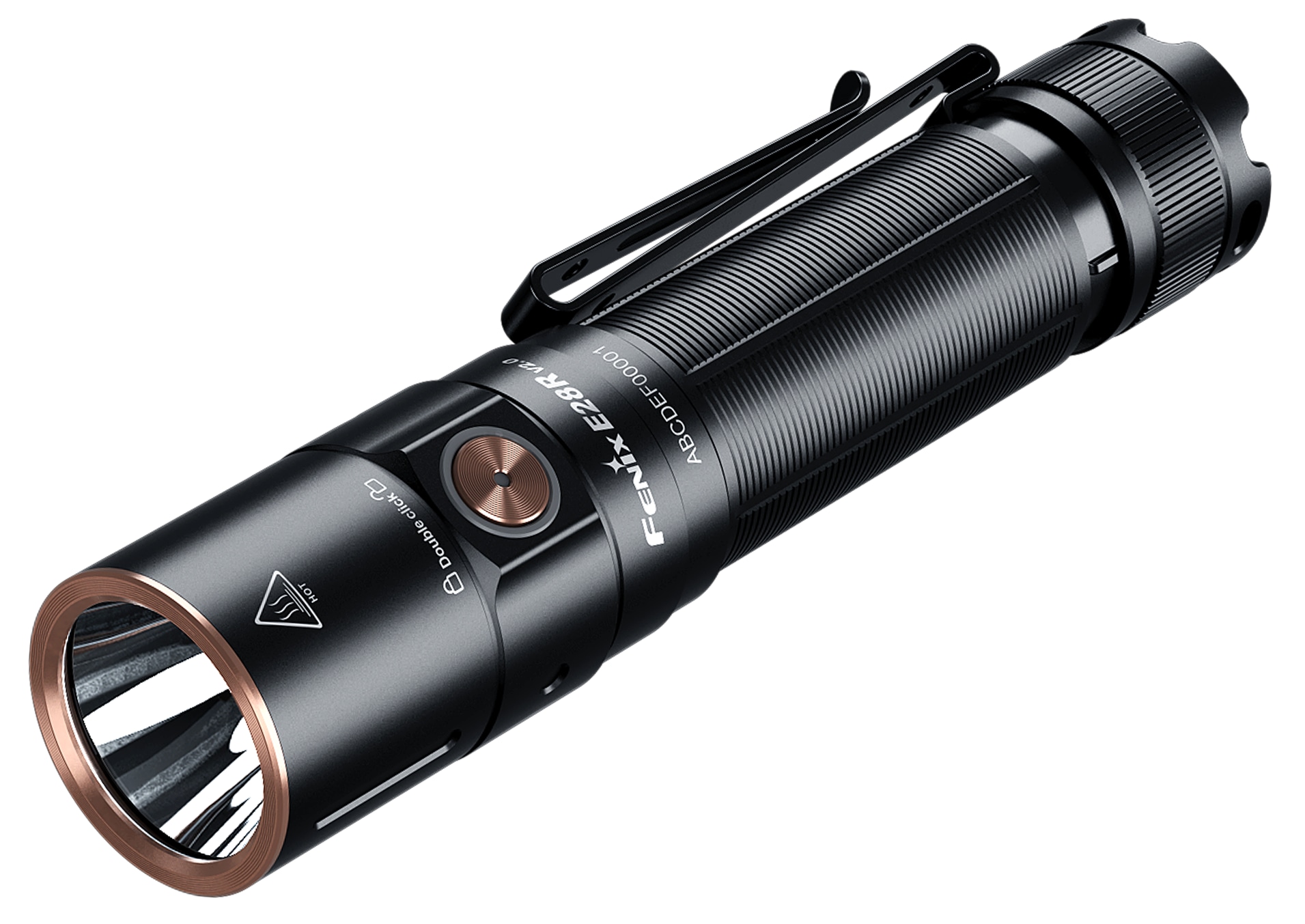FENIX LED-Taschenlampe E28R V2.0, Akkubetrieb, USB, schwarz FENIX LED-Taschenlampe E28R V2.0, Akkubetrieb, USB, schwarz