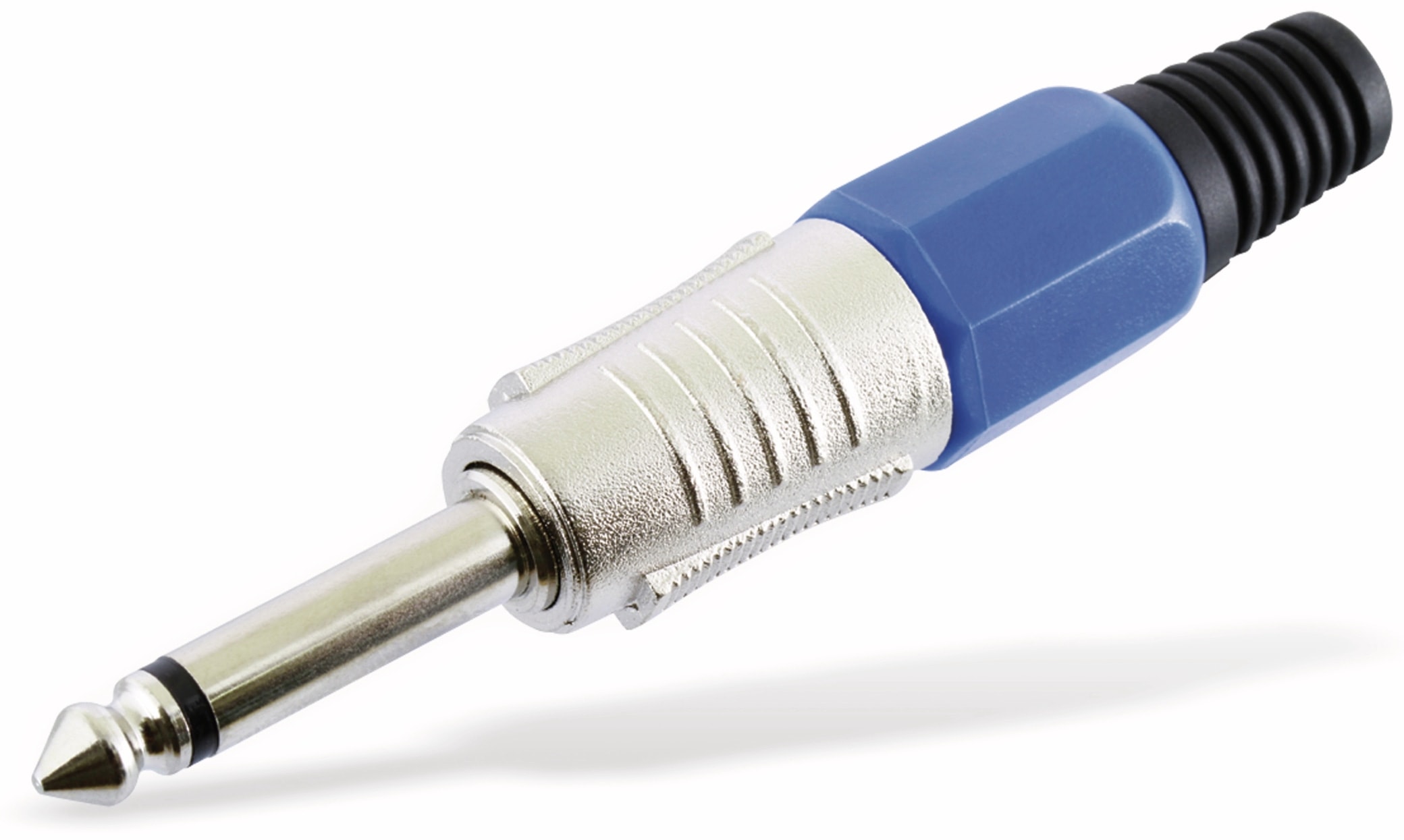 Klinkenstecker, 6,3 mm, mono, blau Klinkenstecker, 6,3 mm, mono, blau