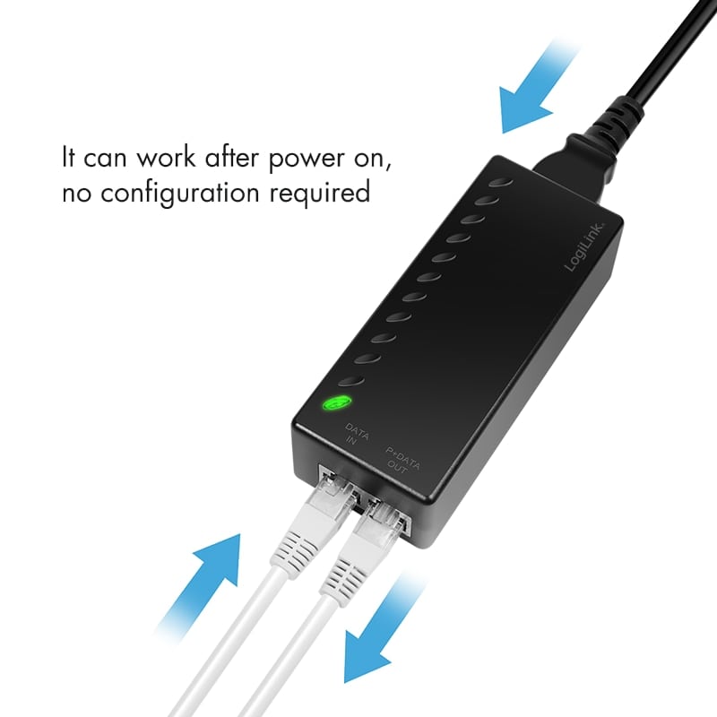 LOGILINK PoE+ Injector 30W LOGILINK PoE+ Injector 30W
