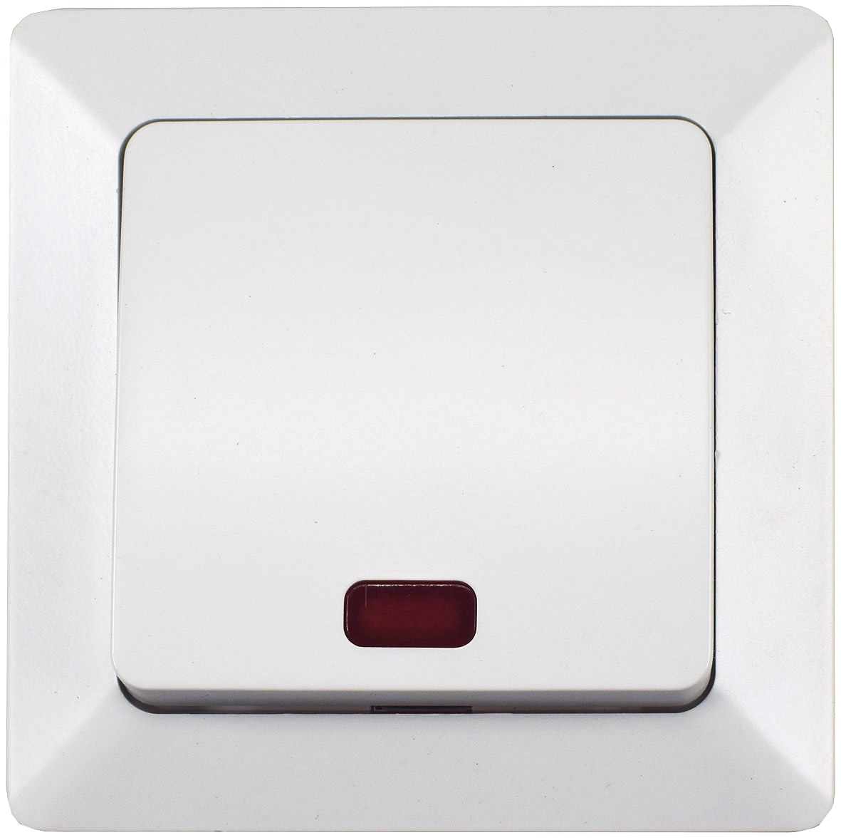 MILOS Kontrollschalter 22775, UP, 10A/250V, mit Lämpchen, weiß matt MILOS Kontrollschalter 22775, UP, 10A/250V, mit Lämpchen, weiß matt