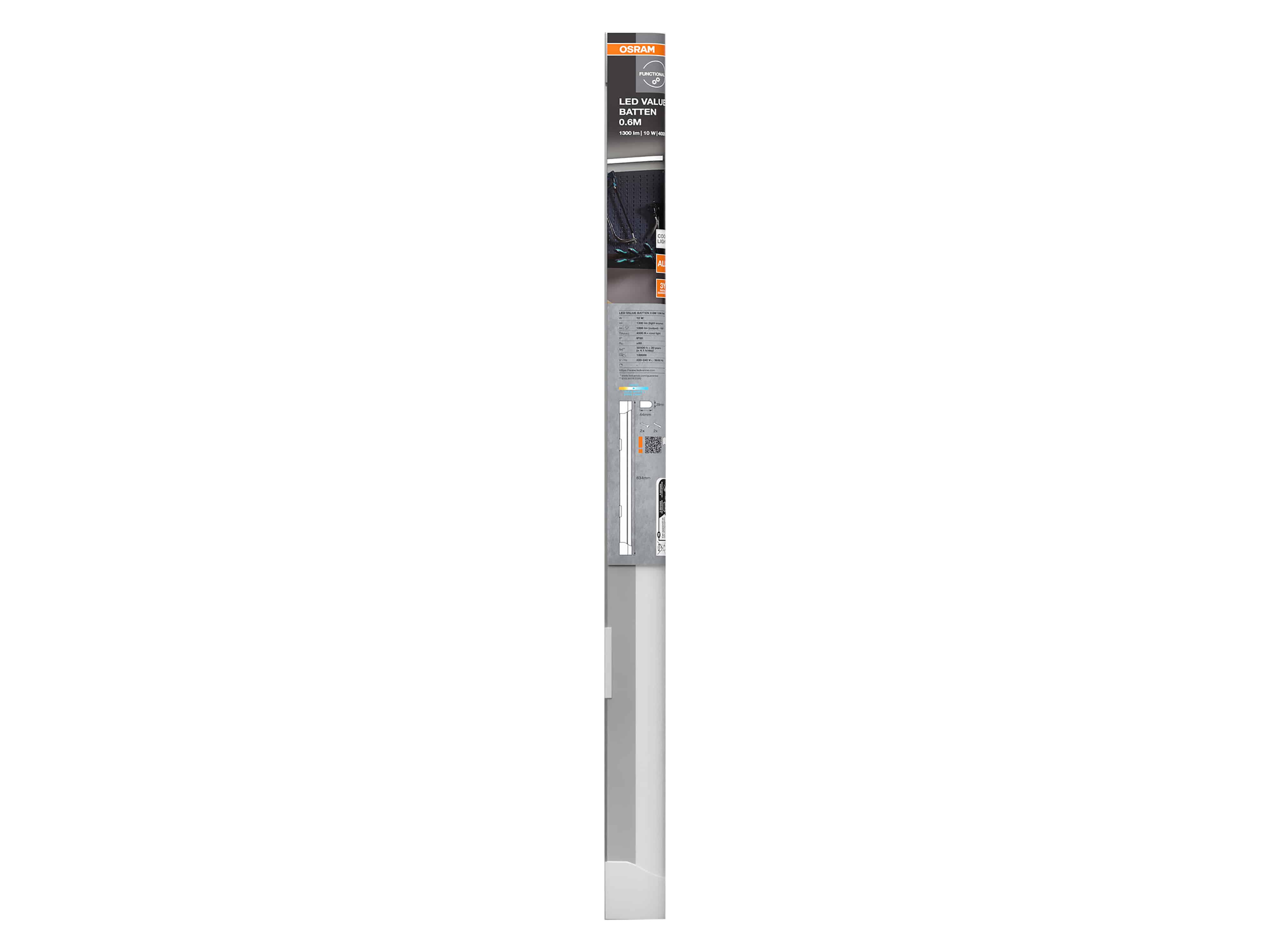OSRAM LED-Lichtleiste, 10 W, 1000 lm, 4000 K, IP20, neutralweiß, 0,60m OSRAM LED-Lichtleiste, 10 W, 1000 lm, 4000 K, IP20, neutralweiß, 0,60m