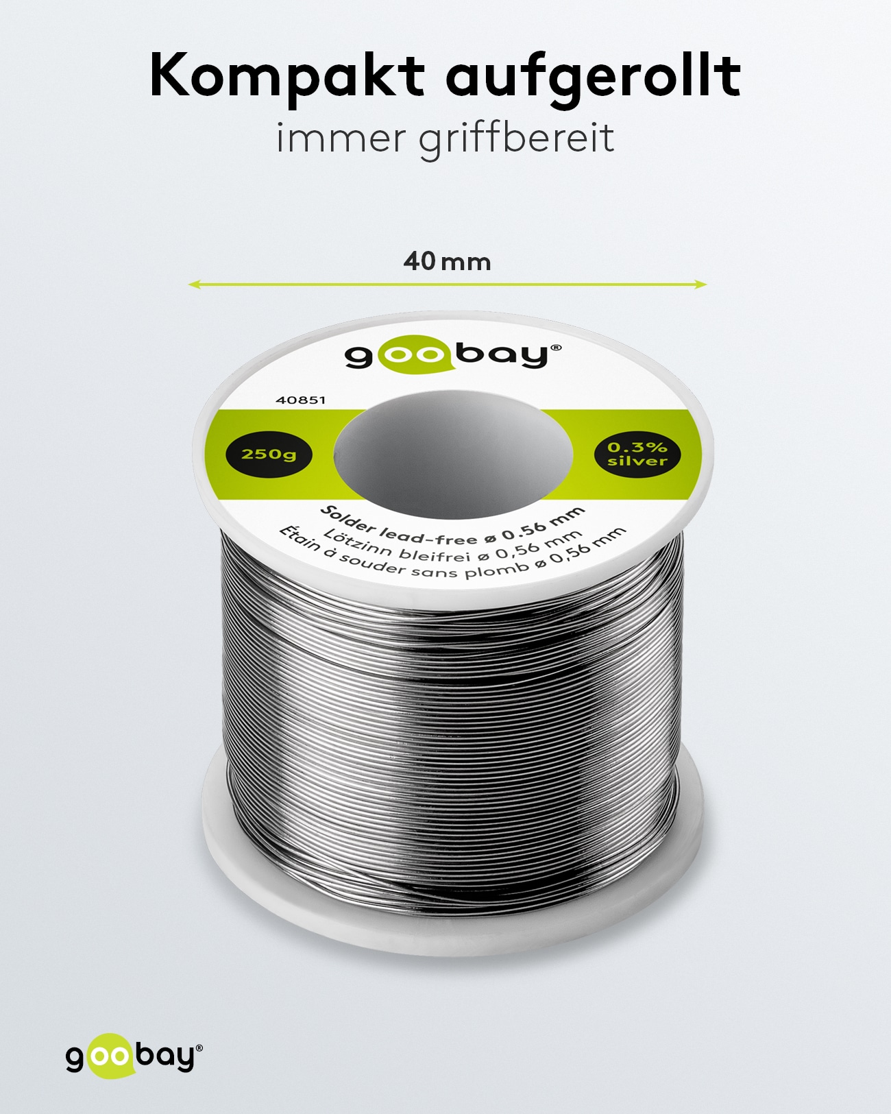GOOBAY Lötzinn Essential, 250 g, Ø 0,56 mm GOOBAY Lötzinn Essential, 250 g, Ø 0,56 mm