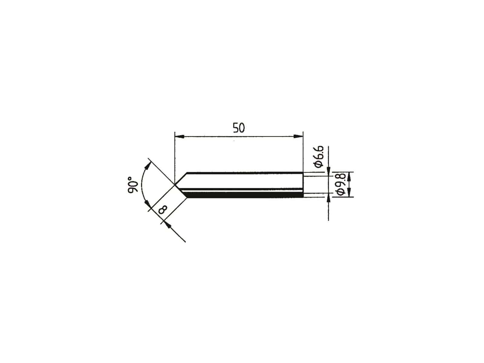 ERSA Lötspitze, 0832MDLF/SB, meißelförmig, gerade, 9,80 mm ERSA Lötspitze, 0832MDLF/SB, meißelförmig, gerade, 9,80 mm