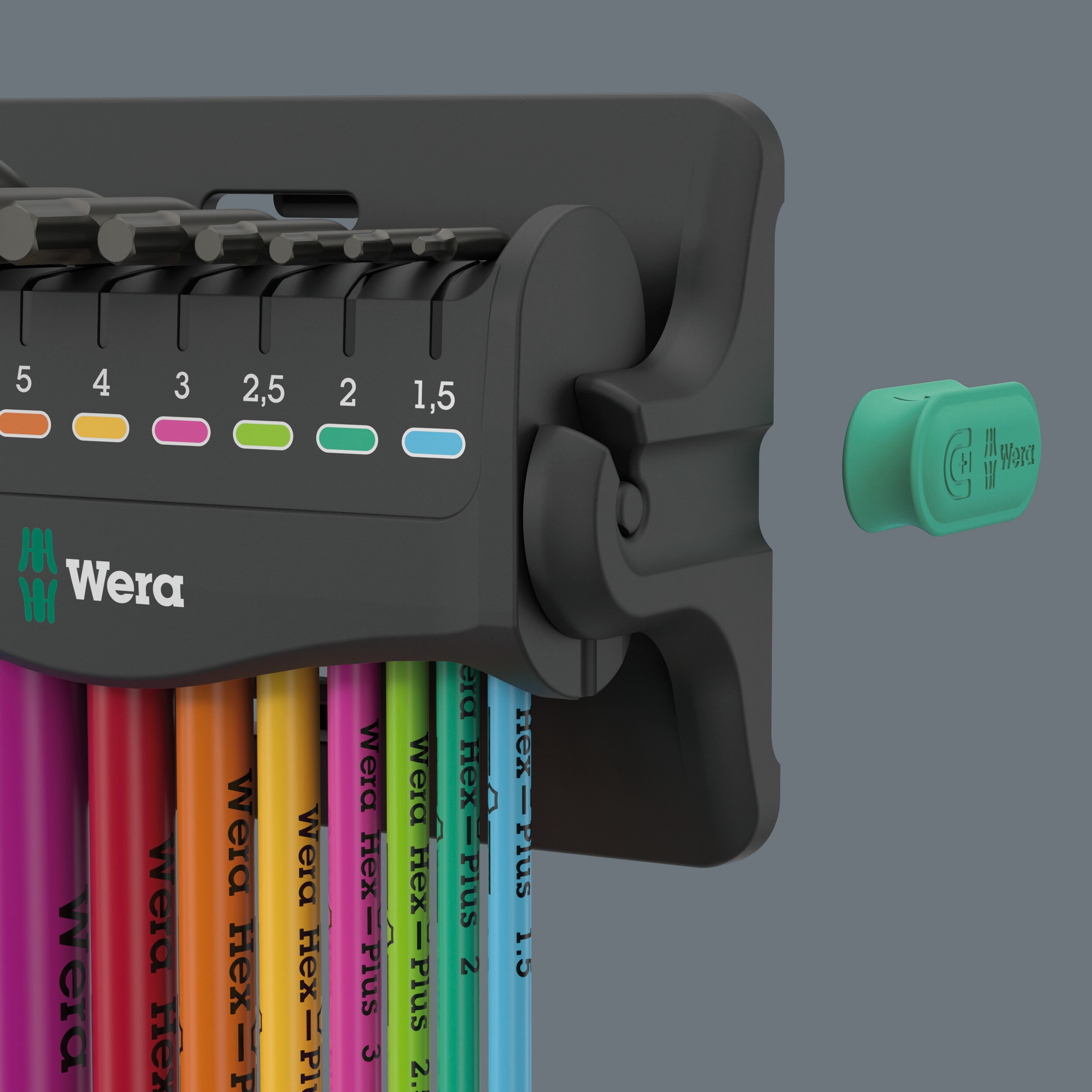 WERA Winkelschlüsselsatz, 950/9 Hex-Plus Multicolour 3, 05133165001, metrisch, BlackLaser, 9‑teilig WERA Winkelschlüsselsatz, 950/9 Hex-Plus Multicolour 3, 05133165001, metrisch, BlackLaser, 9‑teilig