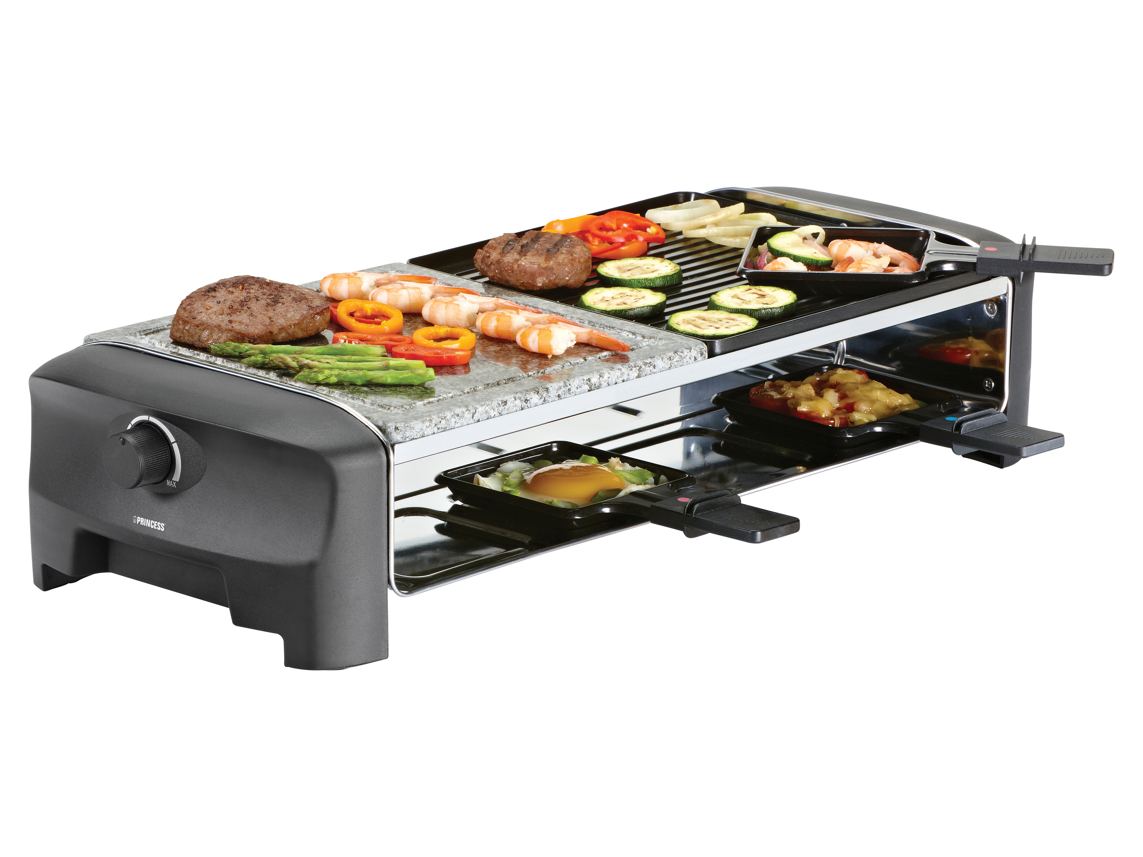 PRINCESS Raclette Grill 162820, Stone & Grill, 8 Personen, 1300 W PRINCESS Raclette Grill 162820, Stone & Grill, 8 Personen, 1300 W