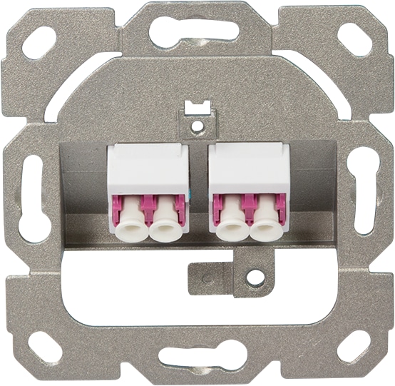 LOGILINK LWL-Anschlussdose NK4024, 2 LC-Duplex Adapter, Unterputz, weiß LOGILINK LWL-Anschlussdose NK4024, 2 LC-Duplex Adapter, Unterputz, weiß
