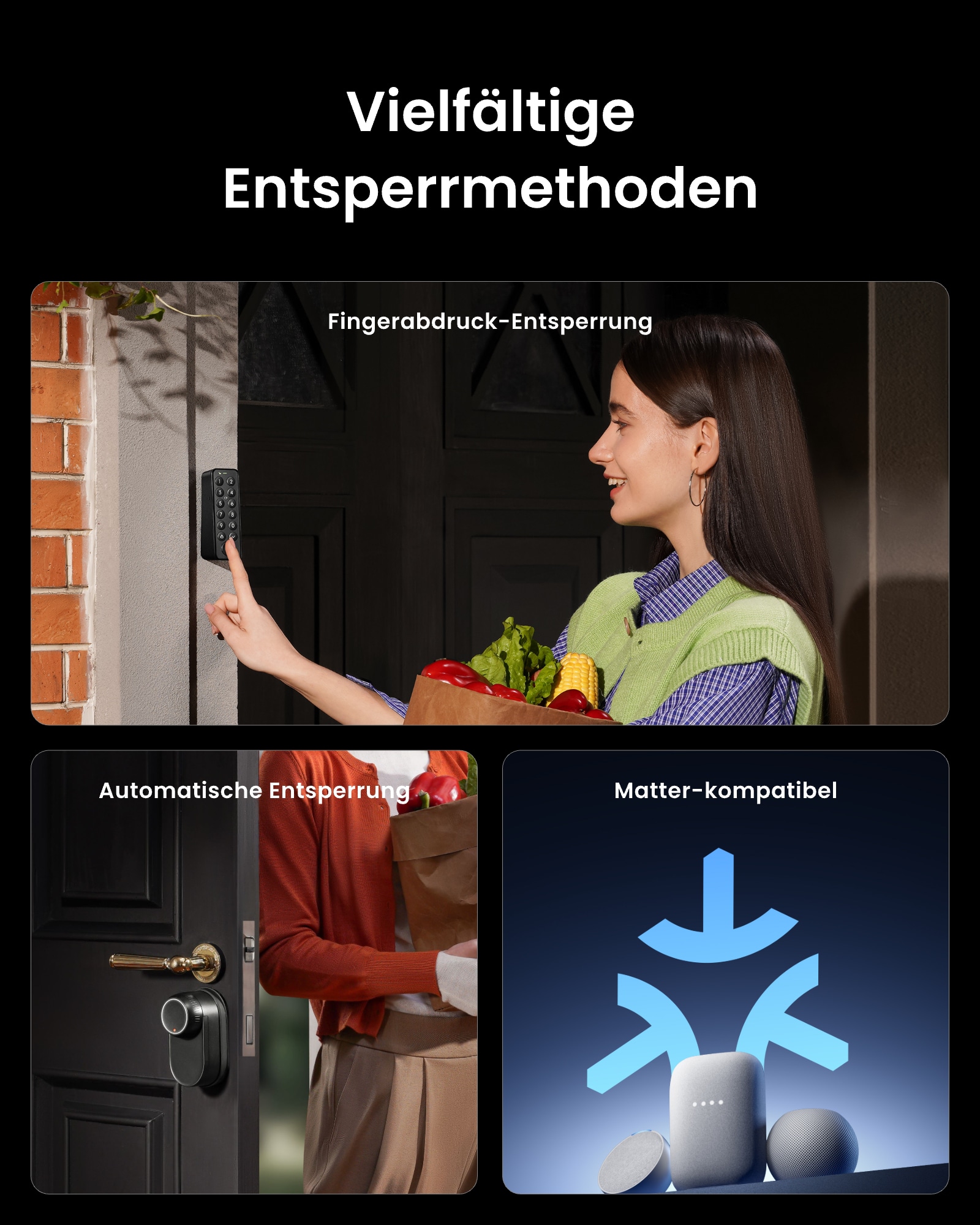 SWITCHBOT Elektronisches Türschloss Smart Lock Ultra, schwarz SWITCHBOT Elektronisches Türschloss Smart Lock Ultra, schwarz