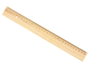 Holzlineal, 300 mm Holzlineal, 300 mm