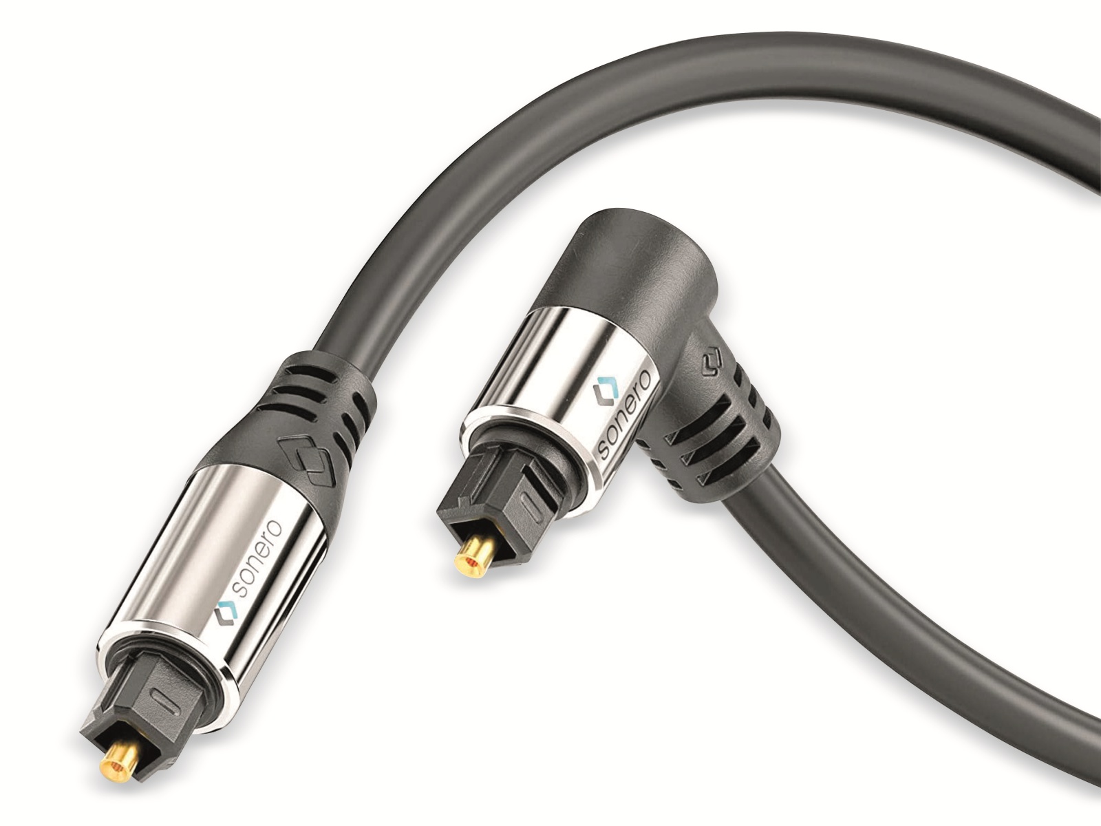 SONERO Lichtleiter-Kabel, 1 m, schwarz, 1x90° Stecker SONERO Lichtleiter-Kabel, 1 m, schwarz, 1x90° Stecker