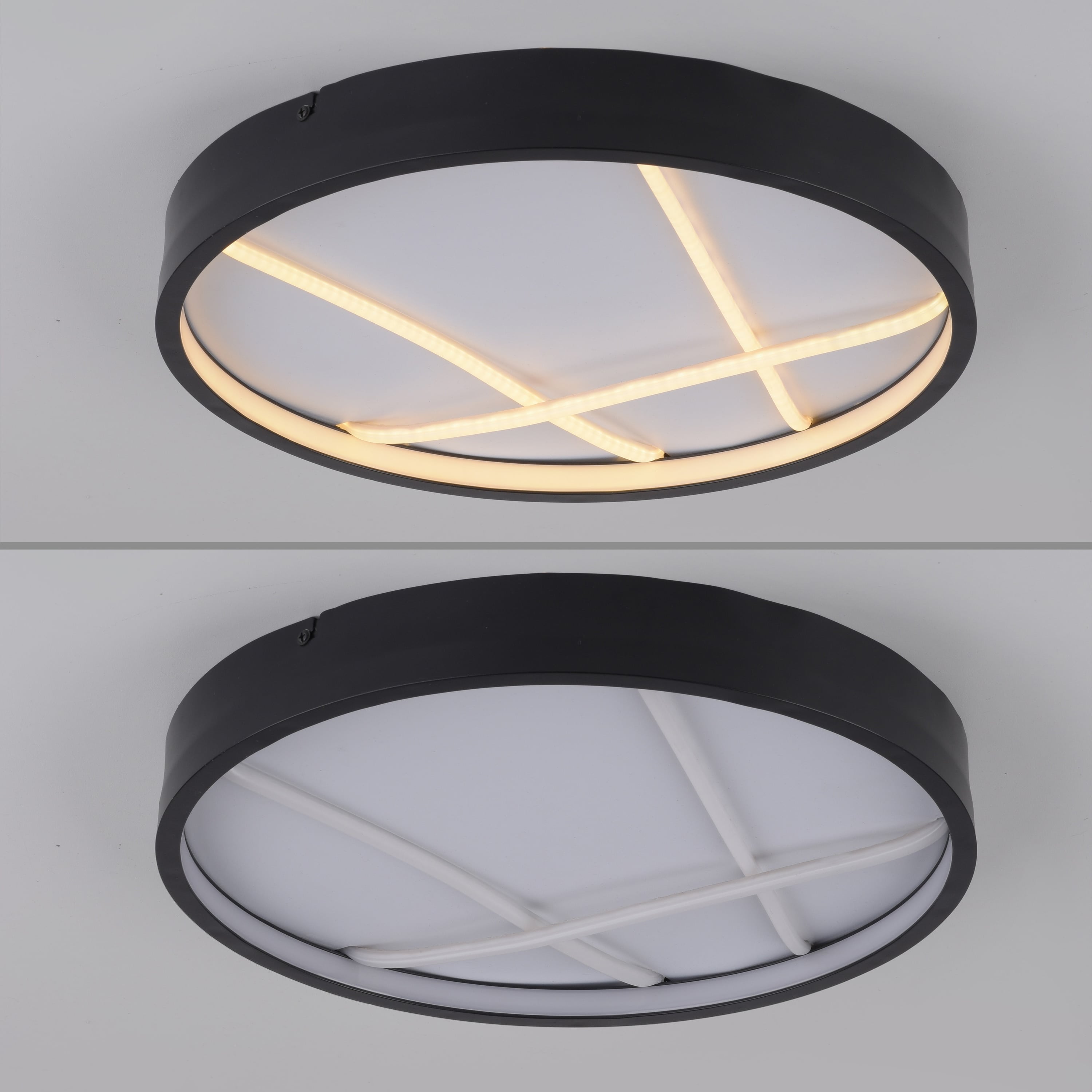 JUST LIGHT LED-Deckenleuchte 14091-18, 33W, 3000K, 4250lm, warmweiß, IP20, schwarz JUST LIGHT LED-Deckenleuchte 14091-18, 33W, 3000K, 4250lm, warmweiß, IP20, schwarz