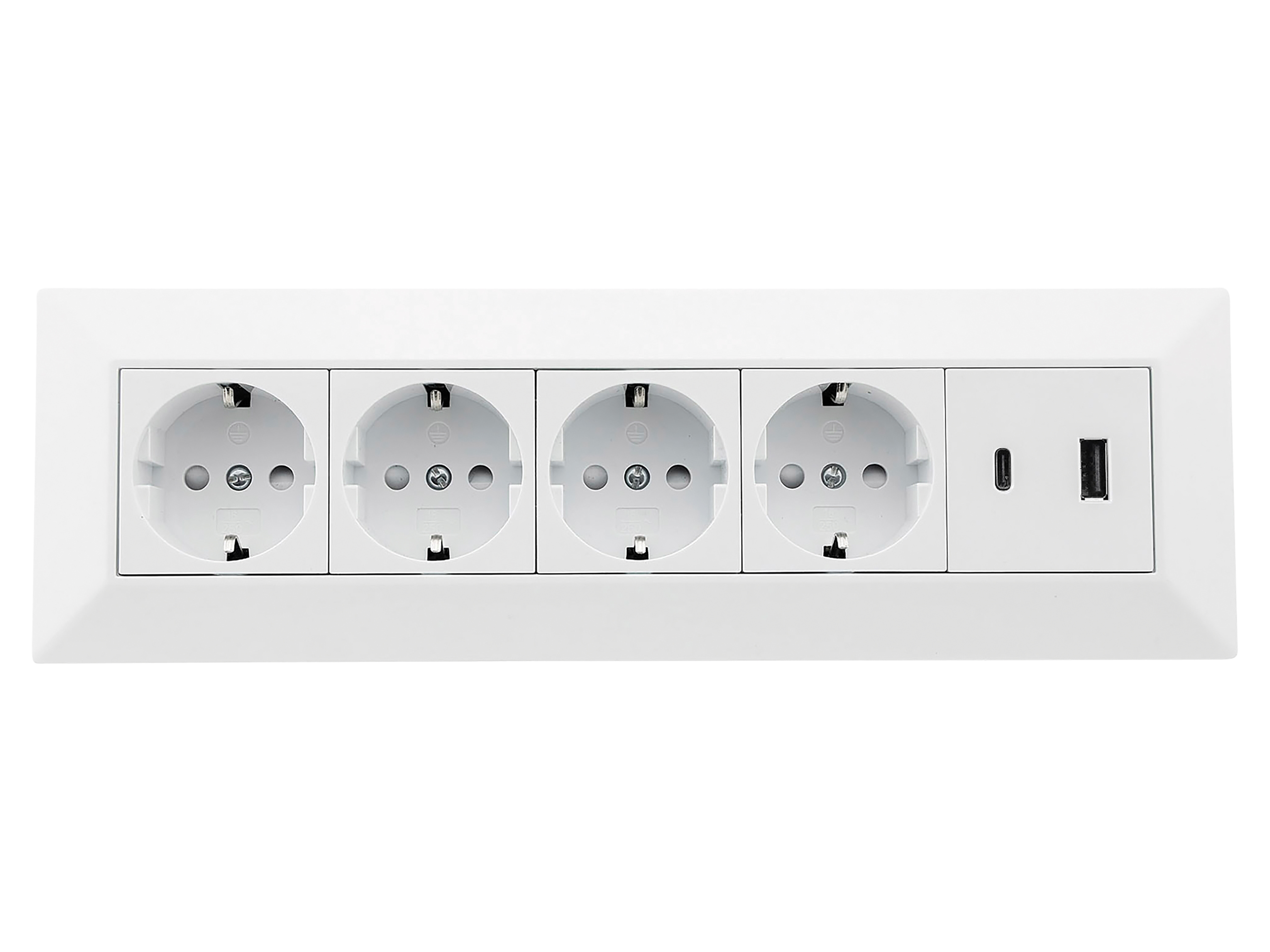 CHILITEC Steckdosenblock 23788, 4-fach, USB-A+C, 250V/16A, weiß CHILITEC Steckdosenblock 23788, 4-fach, USB-A+C, 250V/16A, weiß