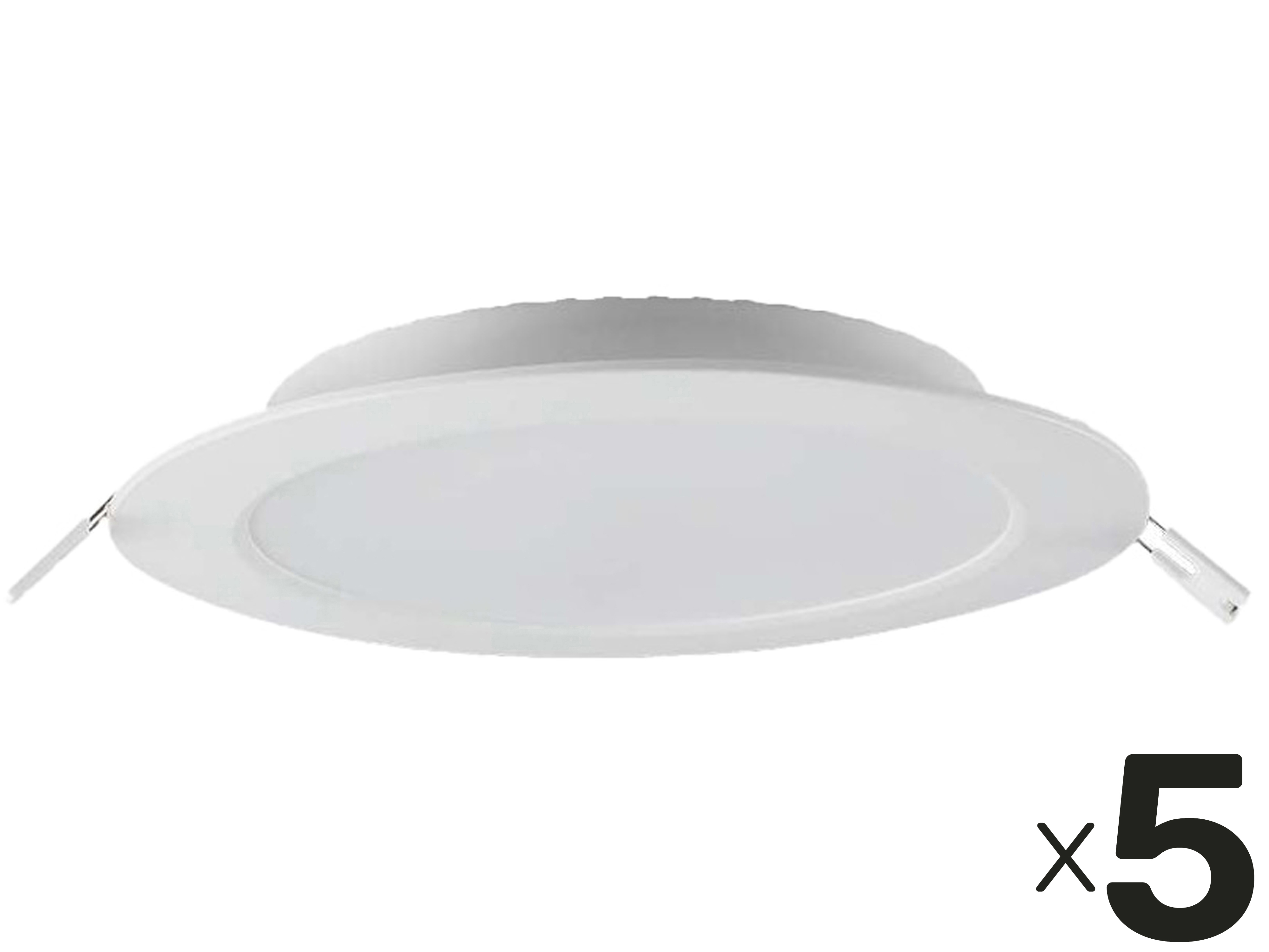 V-TAC LED-Einbauleuchte VT-61012, EEK: F, 12 W, 1200 lm, 4000 K, 5 Stück