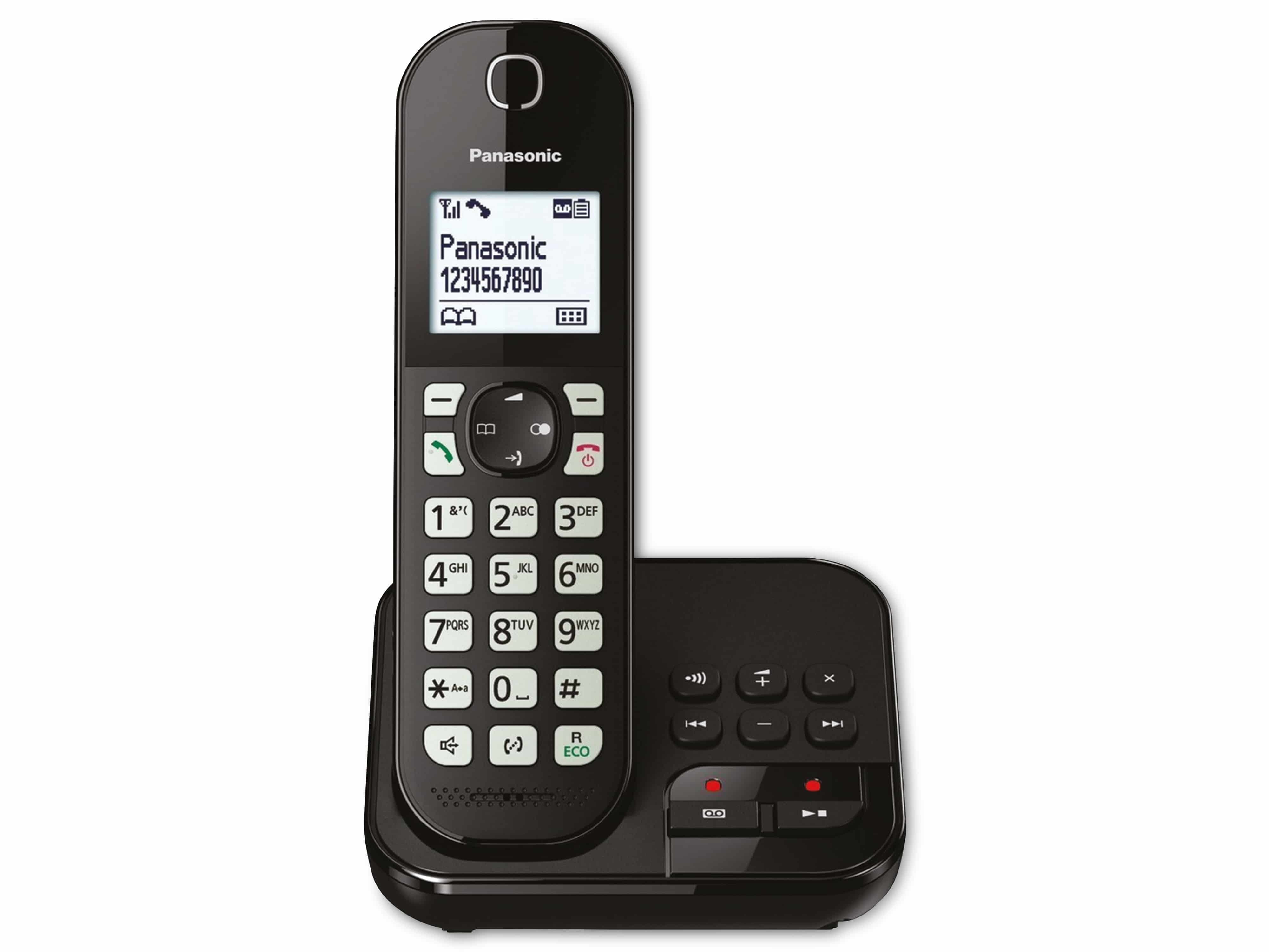 PANASONIC DECT-Telefon KX-TGC460, mit AB, schwarz PANASONIC DECT-Telefon KX-TGC460, mit AB, schwarz
