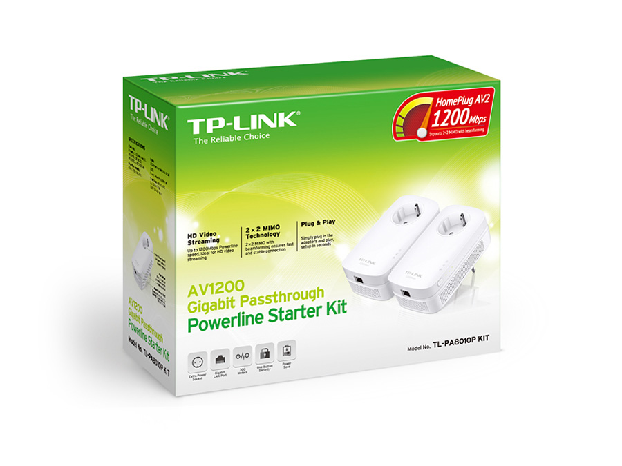 TP-LINK Gigabit-Powerline-Set TL-PA8010PKIT, AV1200 TP-LINK Gigabit-Powerline-Set TL-PA8010PKIT, AV1200