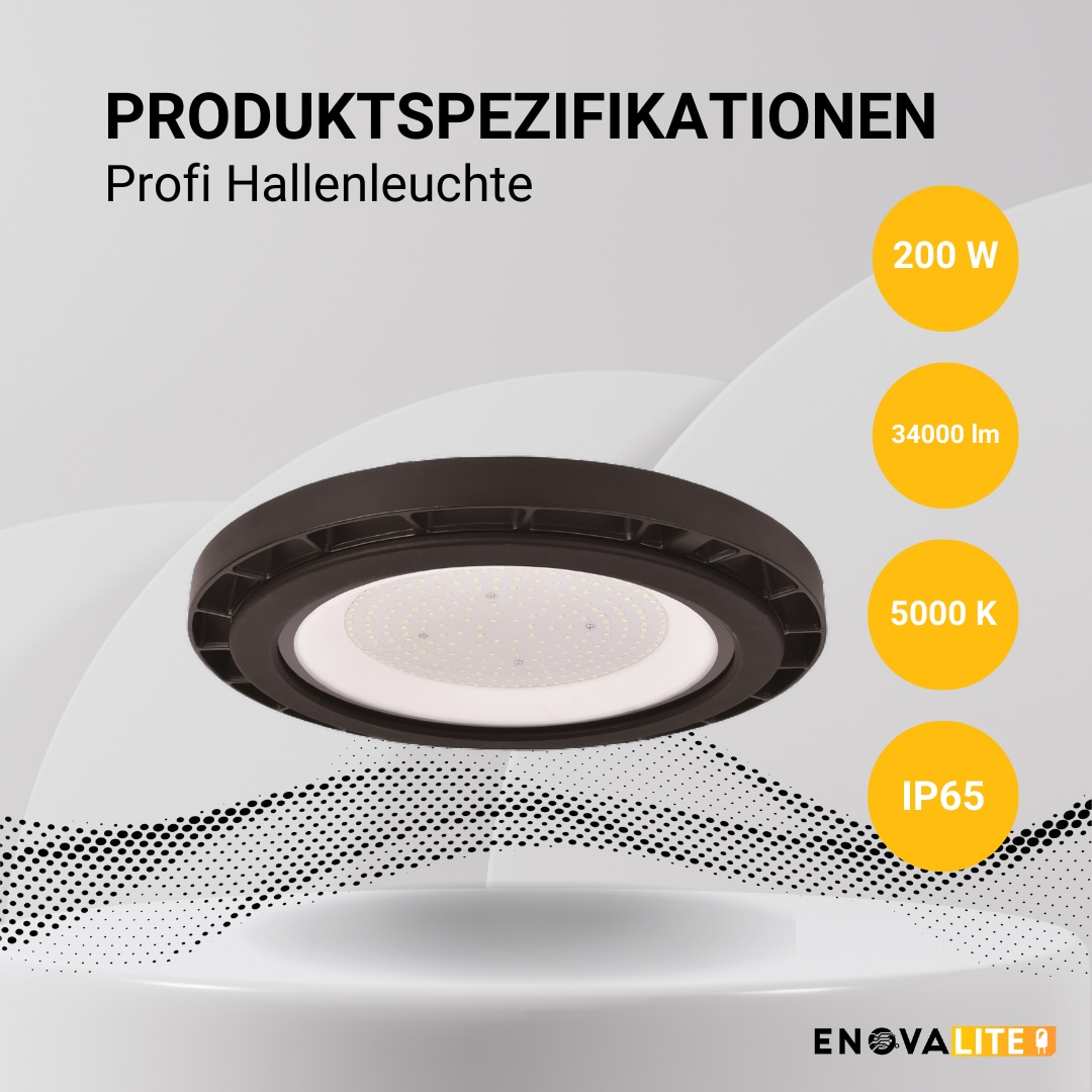 ENOVALITE LED-Highbay-Leuchte, EEK: C, 200 W, 34000 lm, 5000 K ENOVALITE LED-Highbay-Leuchte, EEK: C, 200 W, 34000 lm, 5000 K