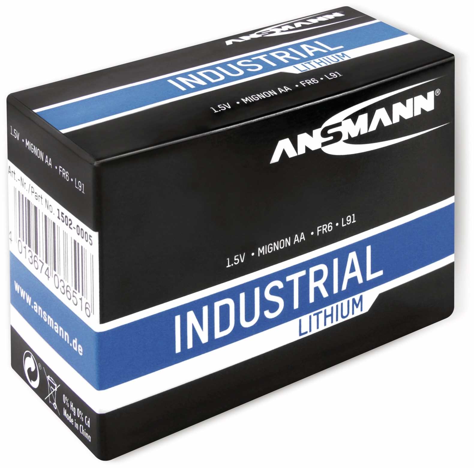 ANSMANN Lithium-Batterie, INDUSTRIAL, Mignon, 10 Stück ANSMANN Lithium-Batterie, INDUSTRIAL, Mignon, 10 Stück