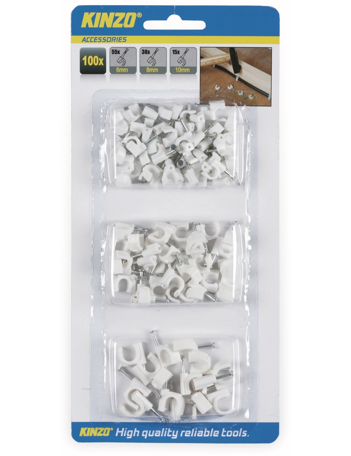 KINZO Nagelschellen-Set 100 Stück, 6/8/10 mm KINZO Nagelschellen-Set 100 Stück, 6/8/10 mm