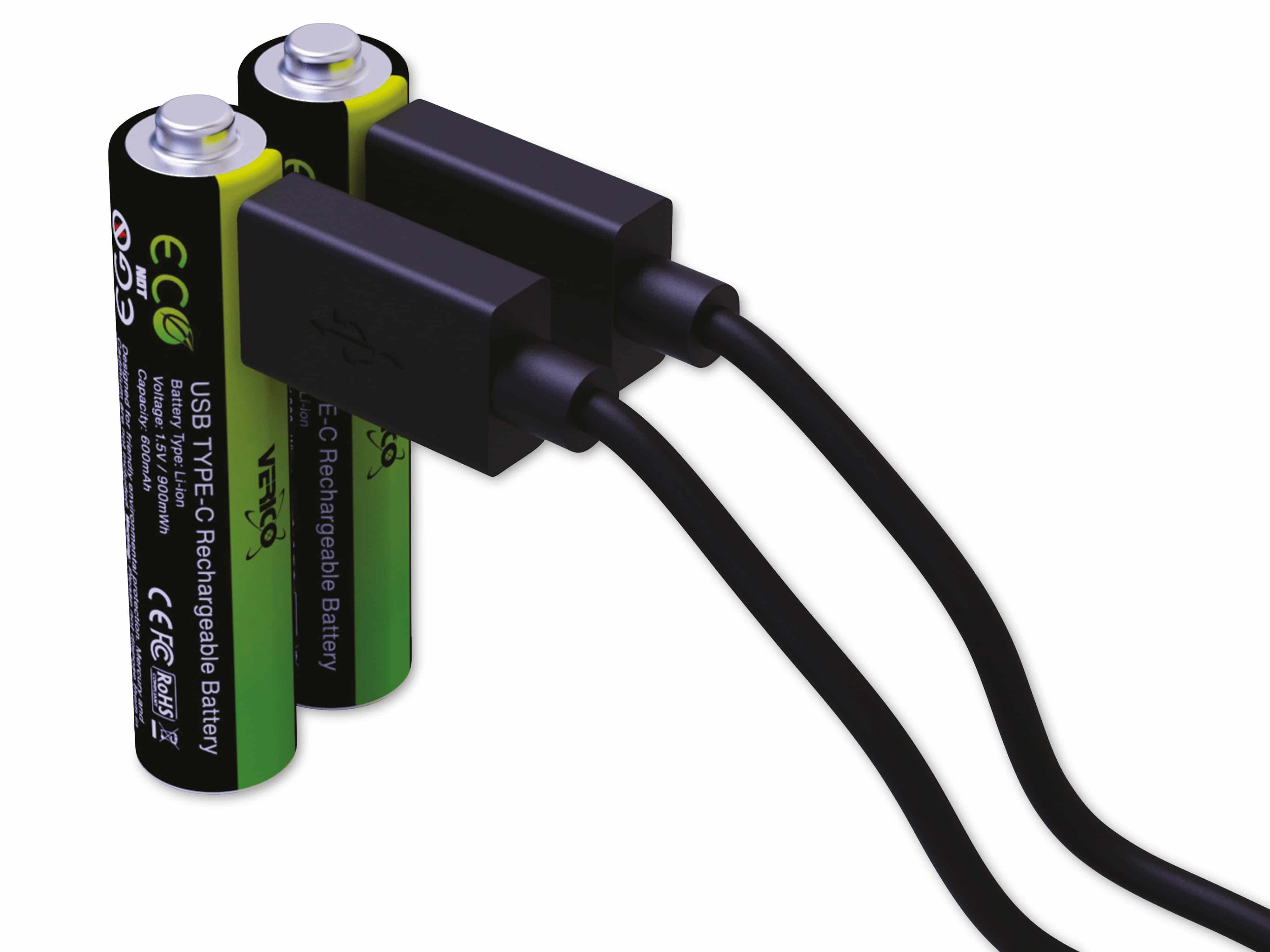 VERICO Li-Ion-Akku Loop Energy AAA, mit USB-C Buchse, 2er Pack VERICO Li-Ion-Akku Loop Energy AAA, mit USB-C Buchse, 2er Pack