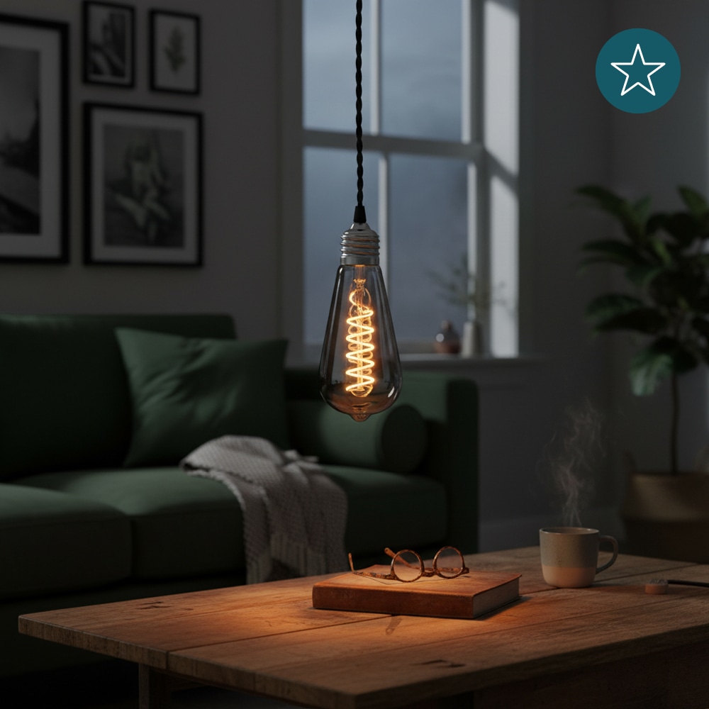 LUXULA LED-Filament-Lampe, SPIRAL, Pear, E27, 4W, 40lm, 1800K, dimmbar LUXULA LED-Filament-Lampe, SPIRAL, Pear, E27, 4W, 40lm, 1800K, dimmbar