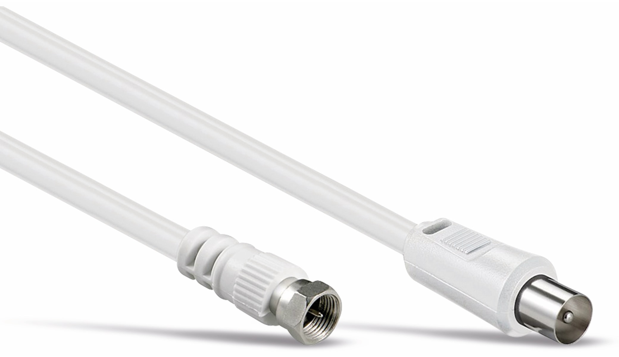 GOOBAY SAT-Antennenanschlusskabel F-Stecker/Koaxstecker, weiss, 1,5 m GOOBAY SAT-Antennenanschlusskabel F-Stecker/Koaxstecker, weiss, 1,5 m