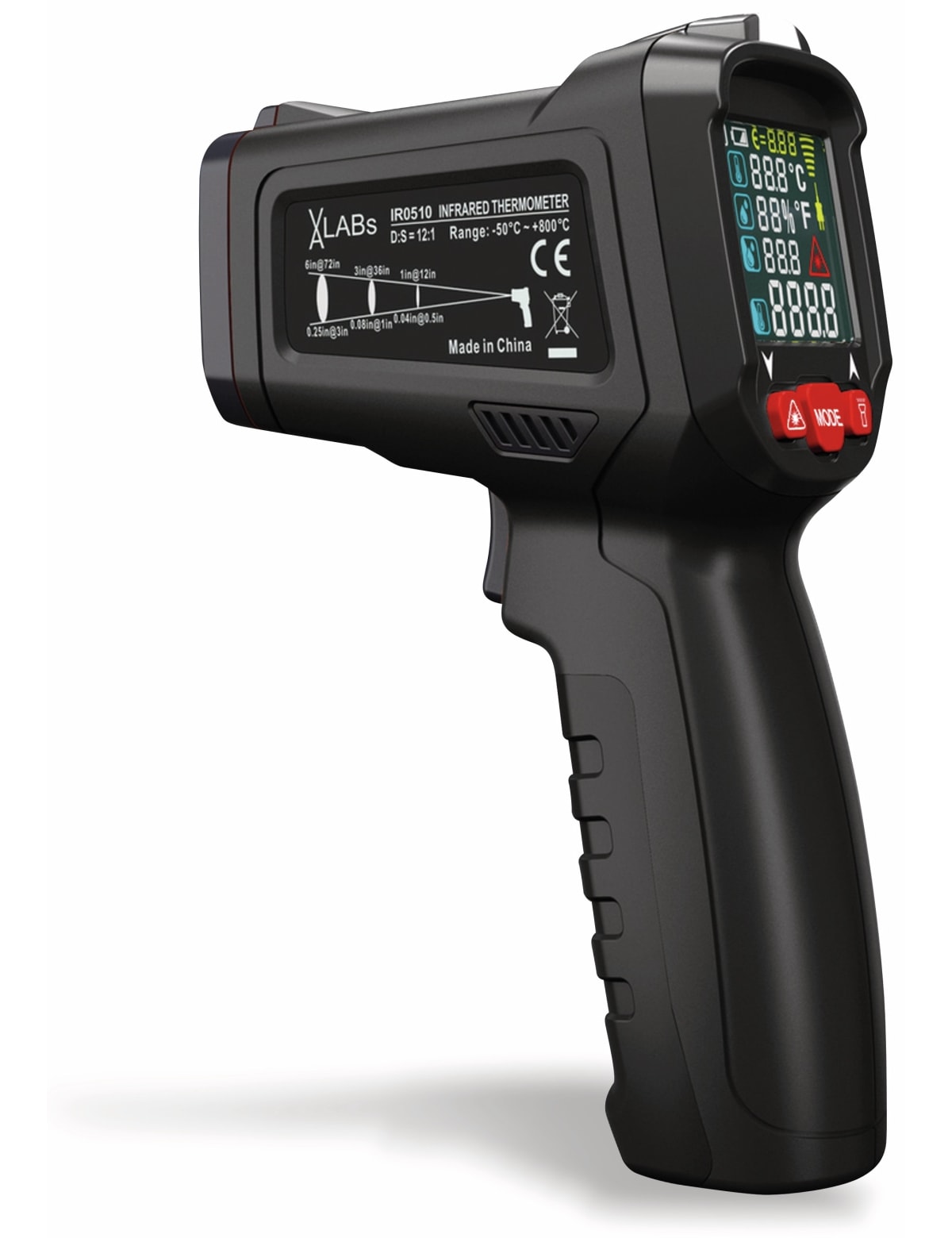 VA LABS IR0510: 5in1 Infrarot-Thermometer, -50 bis +800 °C VA LABS IR0510: 5in1 Infrarot-Thermometer, -50 bis +800 °C