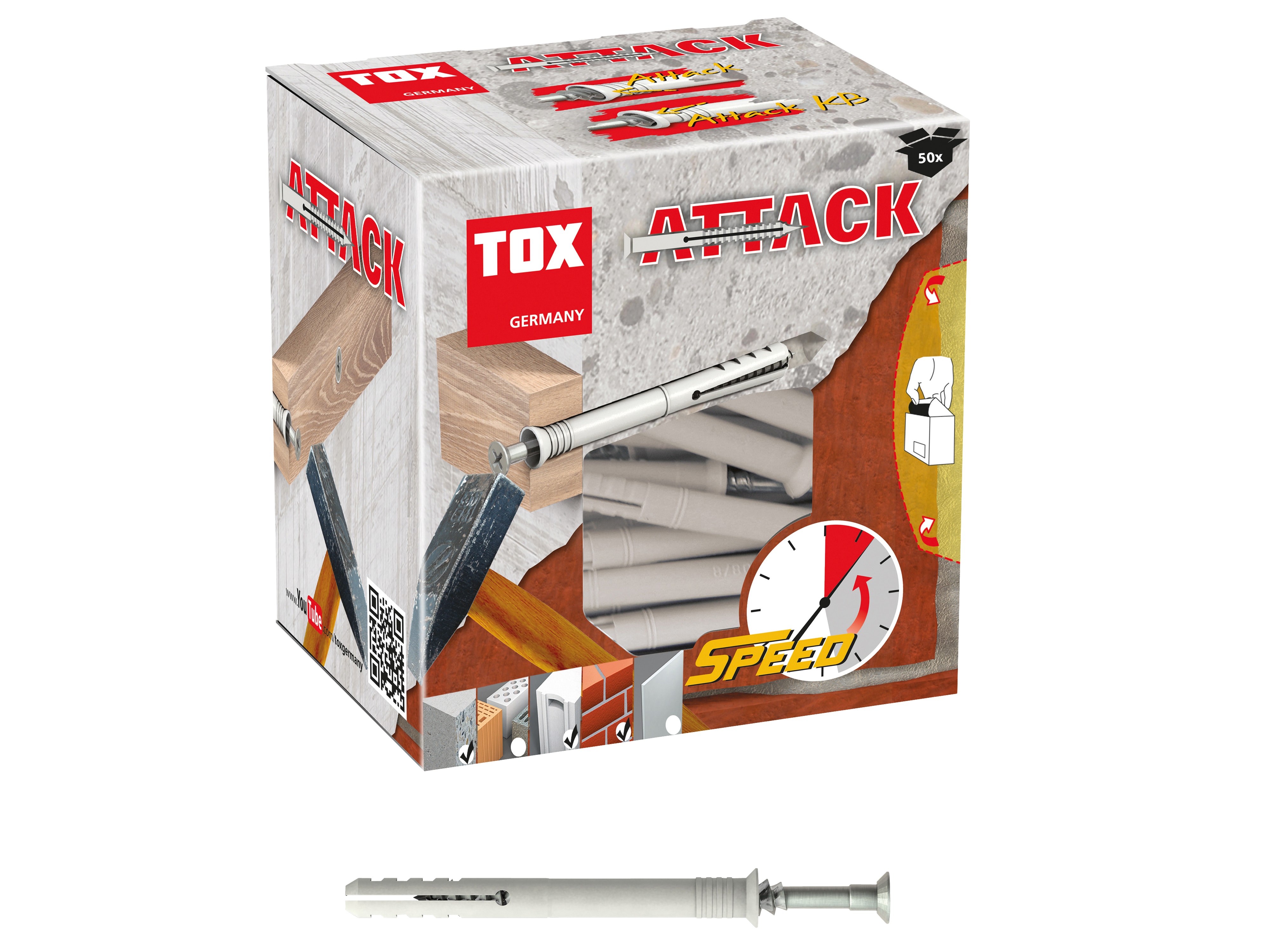TOX Nageldübel Attack, 8x80 mm, 50 Stück TOX Nageldübel Attack, 8x80 mm, 50 Stück