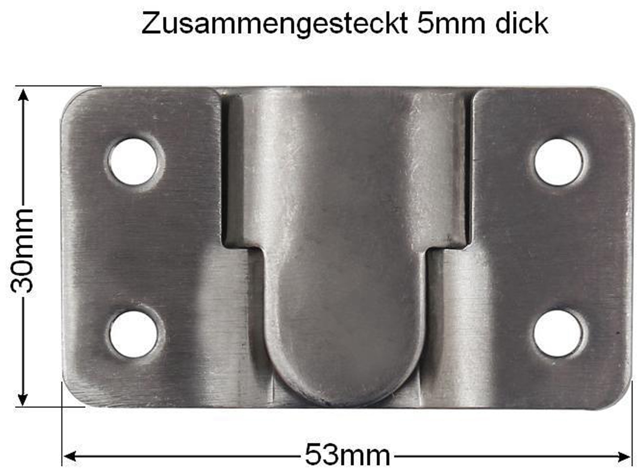 Möbelverbinder-Set Edelstahl, 53x30 mm Möbelverbinder-Set Edelstahl, 53x30 mm