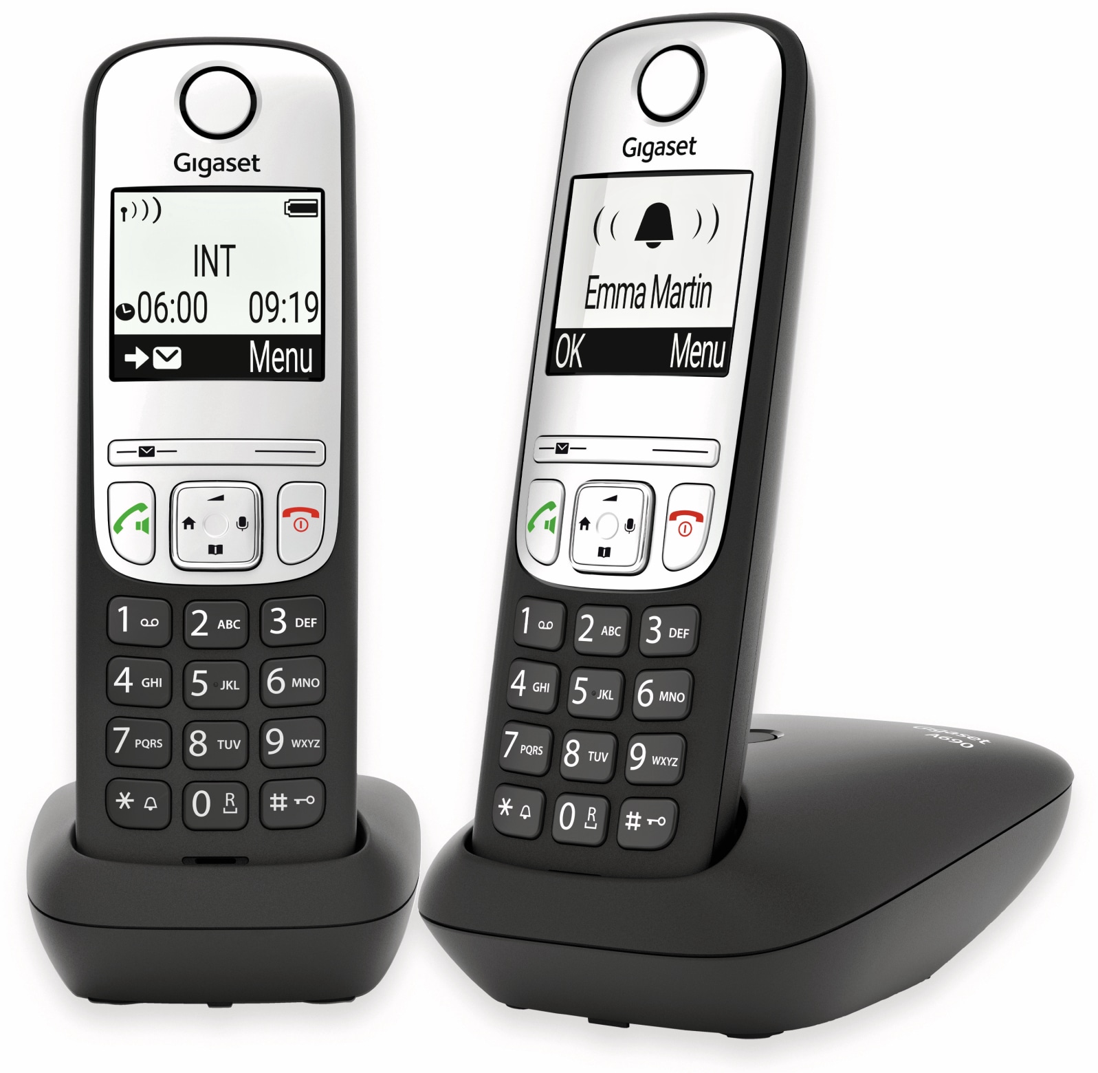 GIGASET DECT-Telefon A690 Duo, schwarz GIGASET DECT-Telefon A690 Duo, schwarz