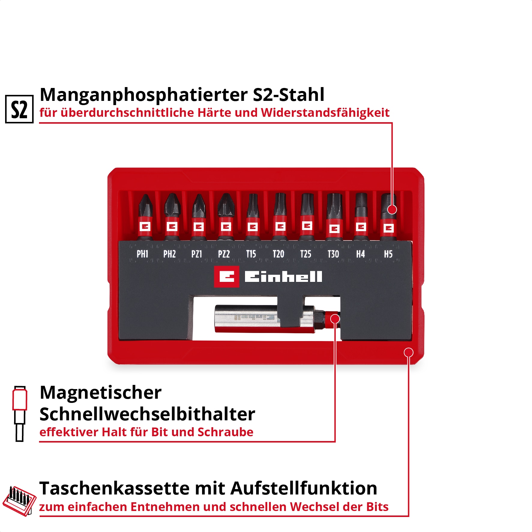 EINHELL Impact-Bit-Set, 118673, 11-teilig