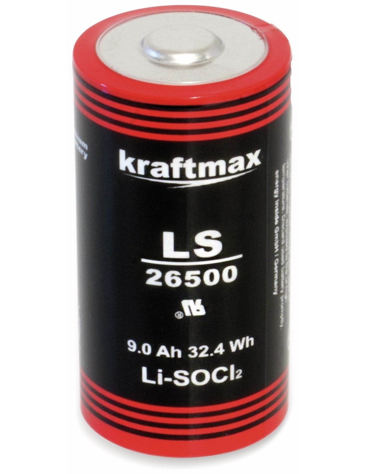 KRAFTMAX Lithium-Batterie LS26500, C-Zelle, 3,6 V-, 9000 mAh KRAFTMAX Lithium-Batterie LS26500, C-Zelle, 3,6 V-, 9000 mAh