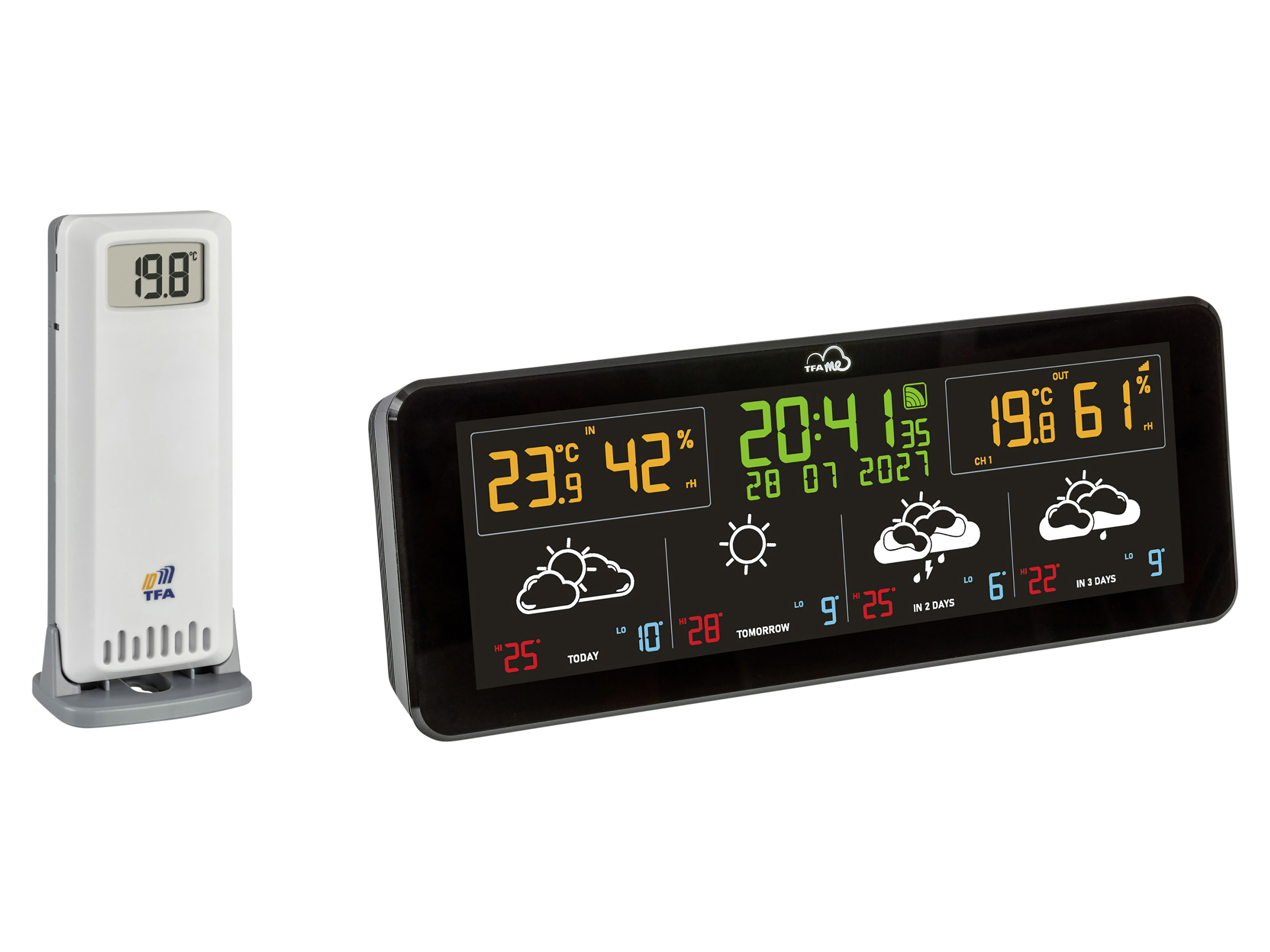 TFA WLAN Funk-Wetterstation TFA.me ID-07, schwarz
