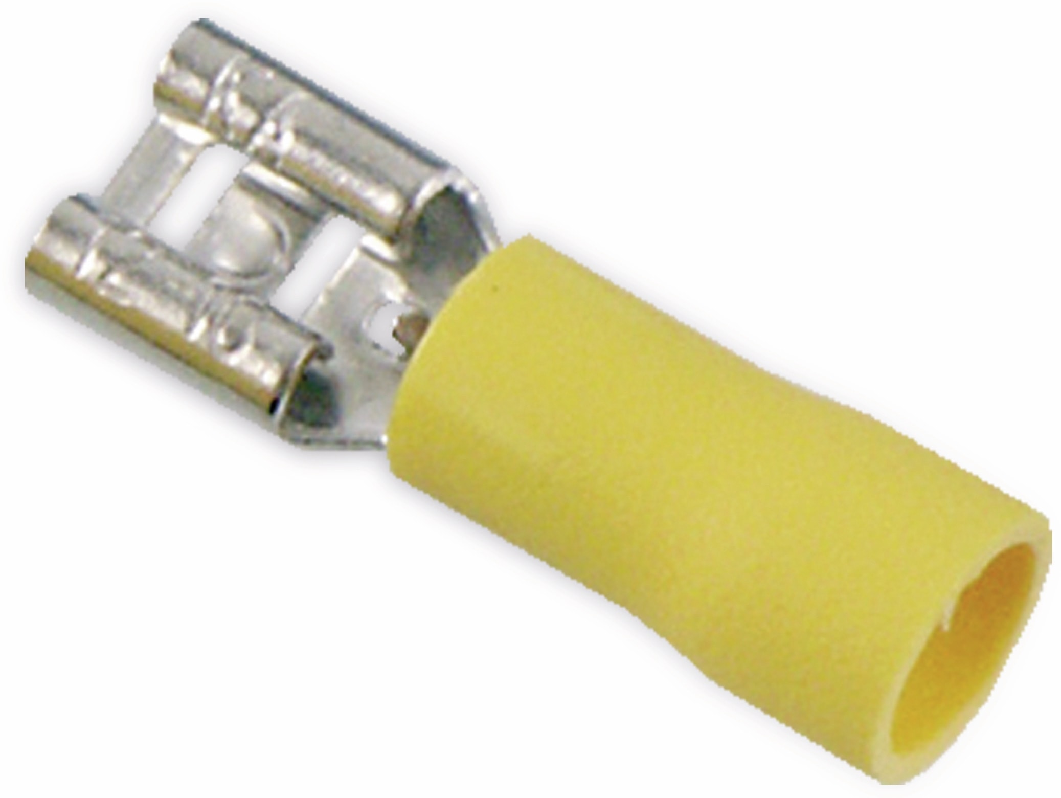 Flachsteckhülsen, 6,3 mm, 6 mm², gelb, 10 Stück Flachsteckhülsen, 6,3 mm, 6 mm², gelb, 10 Stück