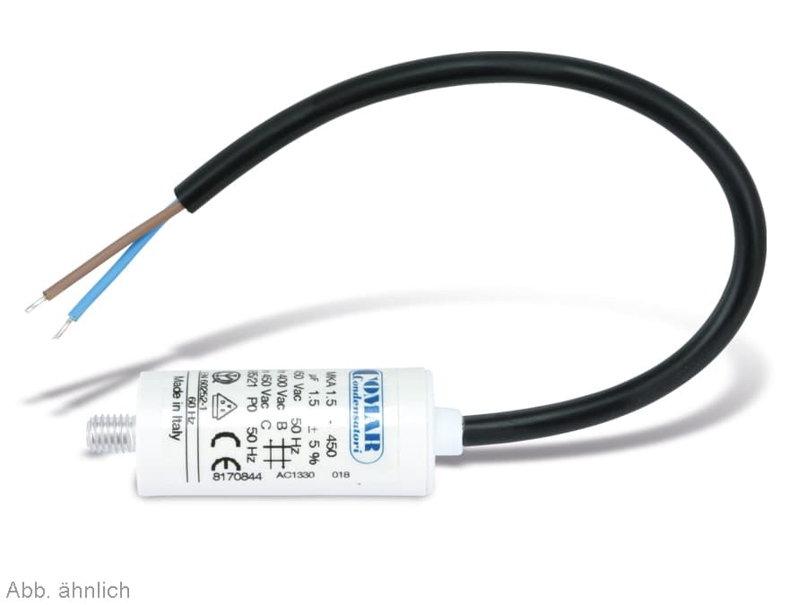 COMAR Motorkondensator, 50µF, 450V, 250mm COMAR Motorkondensator, 50µF, 450V, 250mm