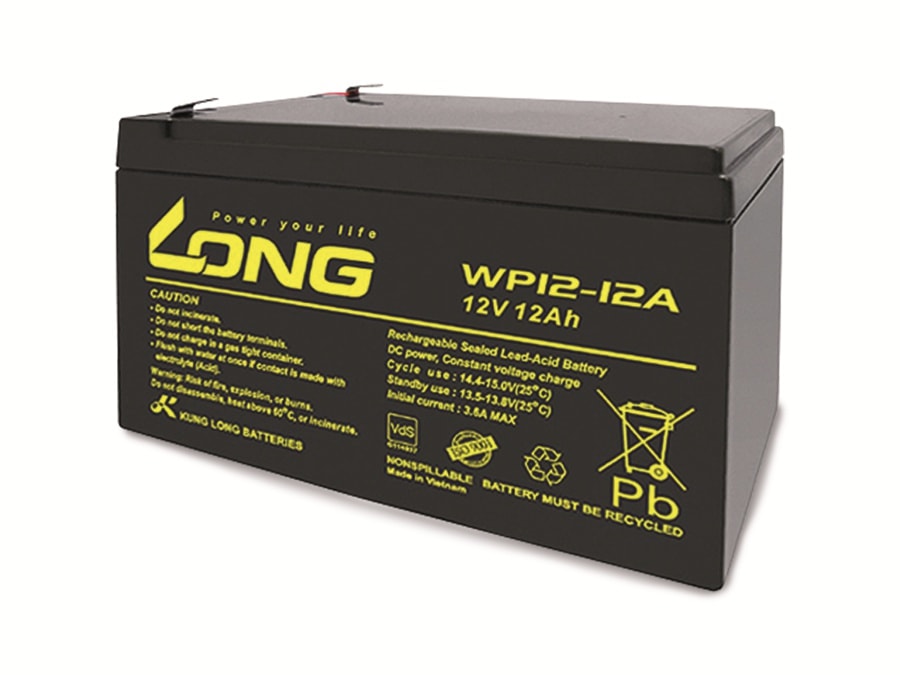 KUNG LONG Blei-Akkumulator WP12-12A, 12 V-/12 Ah KUNG LONG Blei-Akkumulator WP12-12A, 12 V-/12 Ah