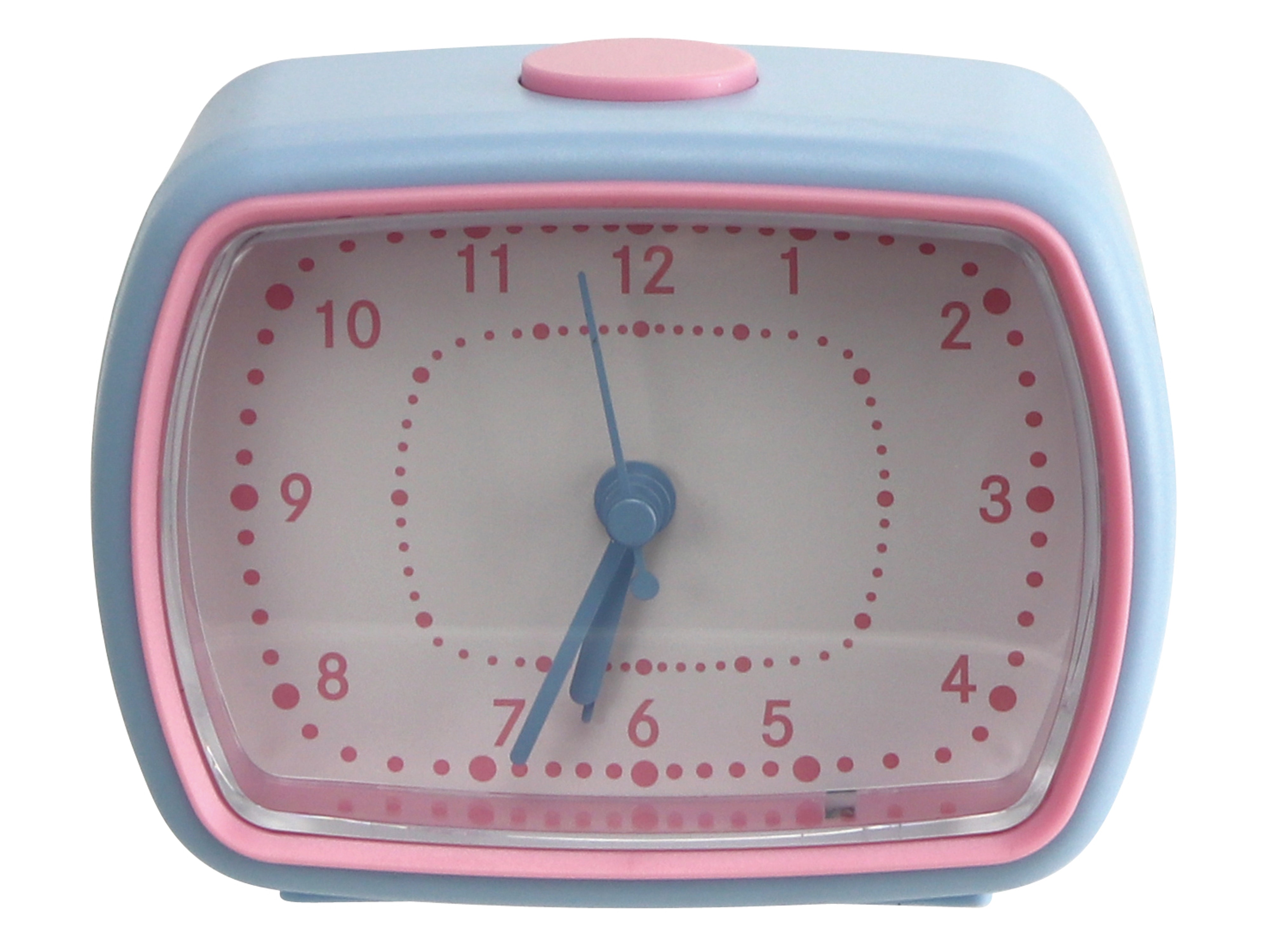 Quarzwecker, 823-02-2020-03, blau/rosa, B-Ware Quarzwecker, 823-02-2020-03, blau/rosa, B-Ware