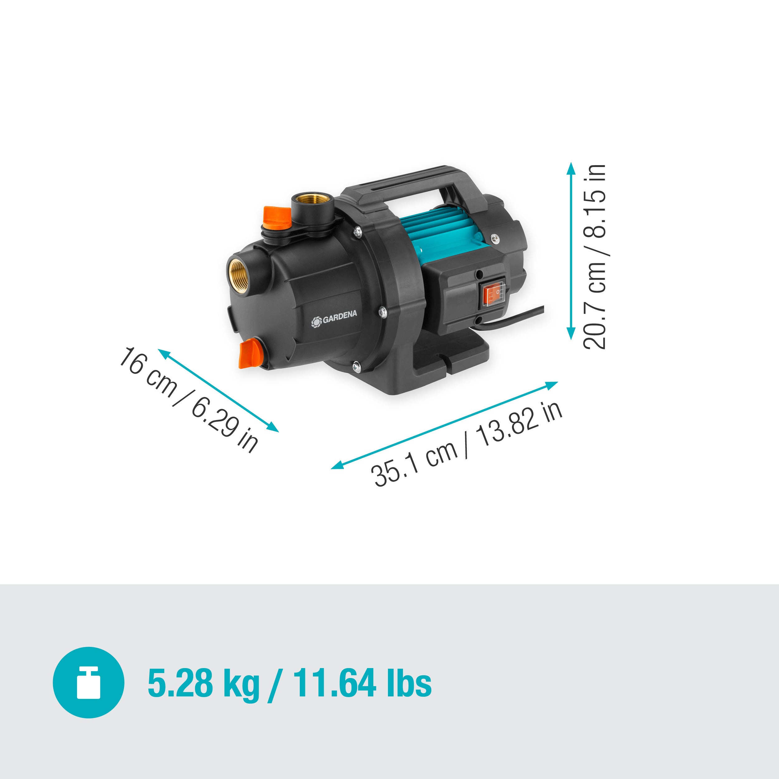 GARDENA Gartenpumpe 3000/4 Basic, 09010-47 GARDENA Gartenpumpe 3000/4 Basic, 09010-47